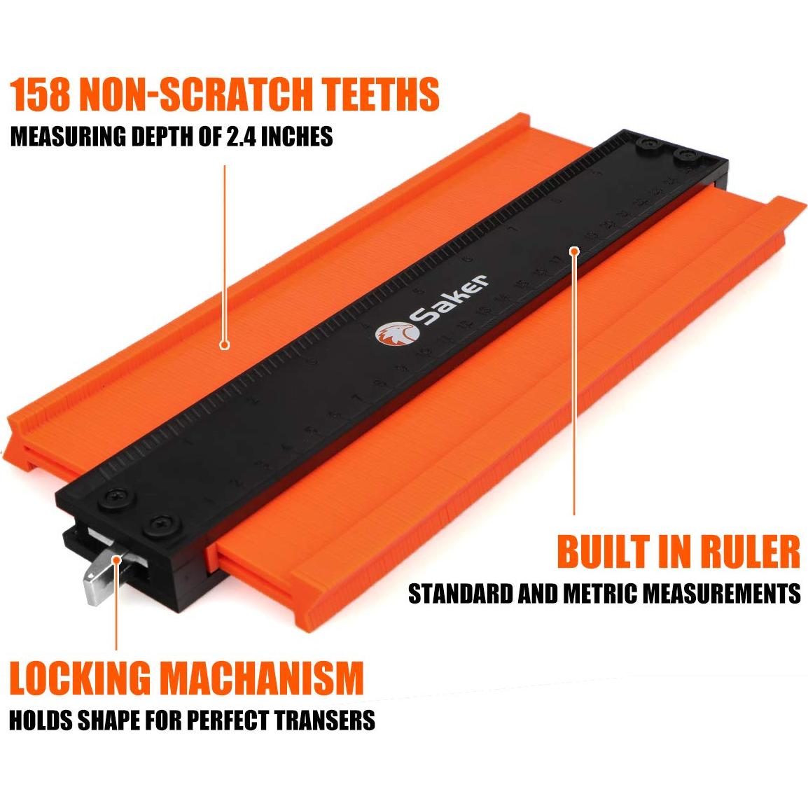 Medidor de Contorno Saker 10 cm y 25 cm Ajustable