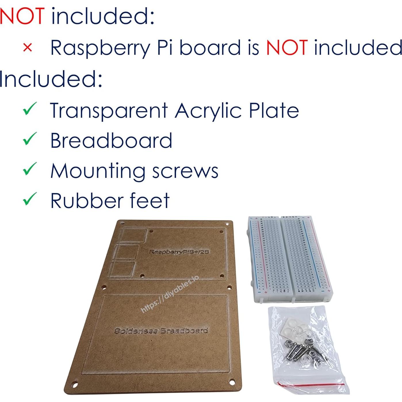 Placa Base DIYables con Breadboard para Raspberry Pi