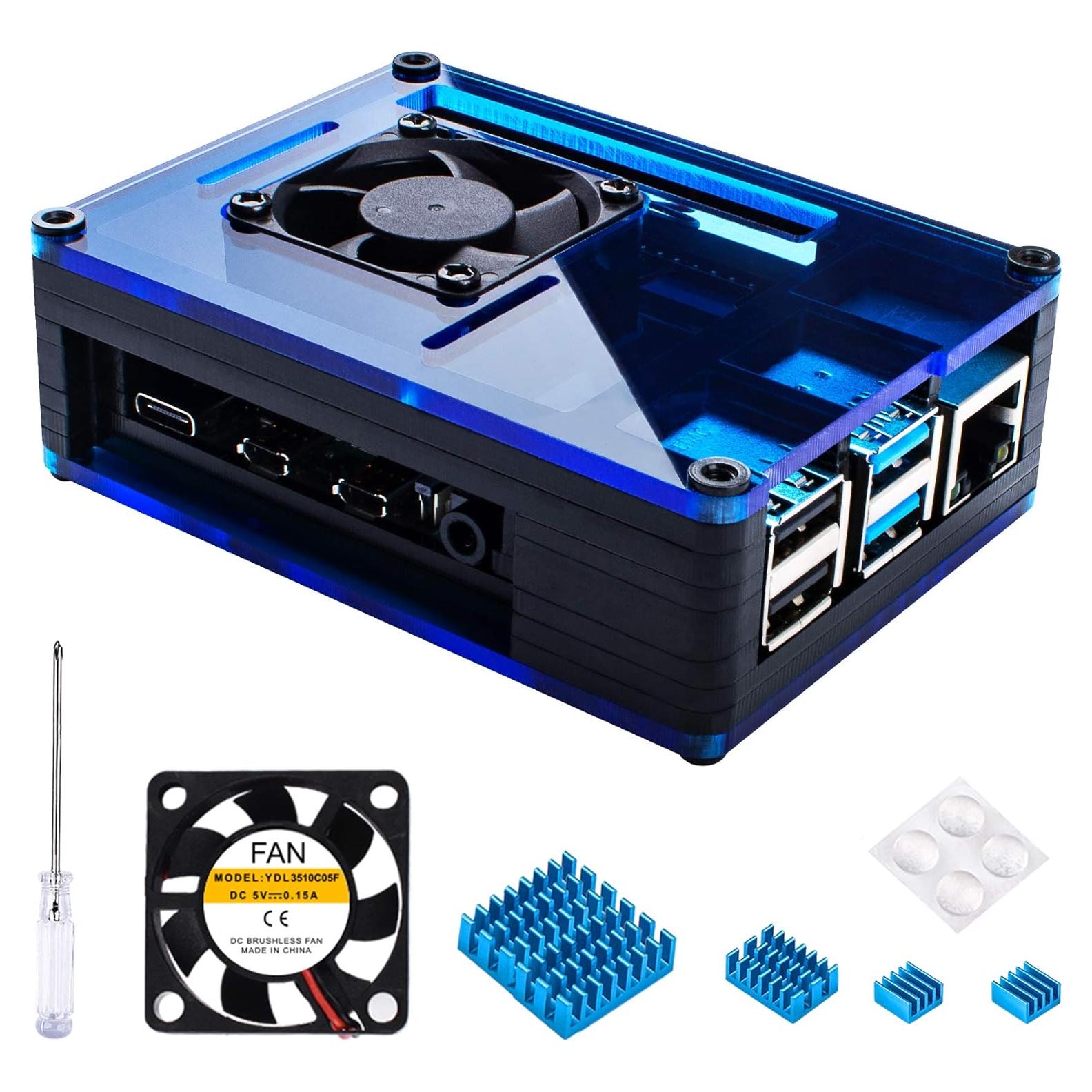 Caja Miuzei para Raspberry Pi 4 con Ventilador y Disipadores