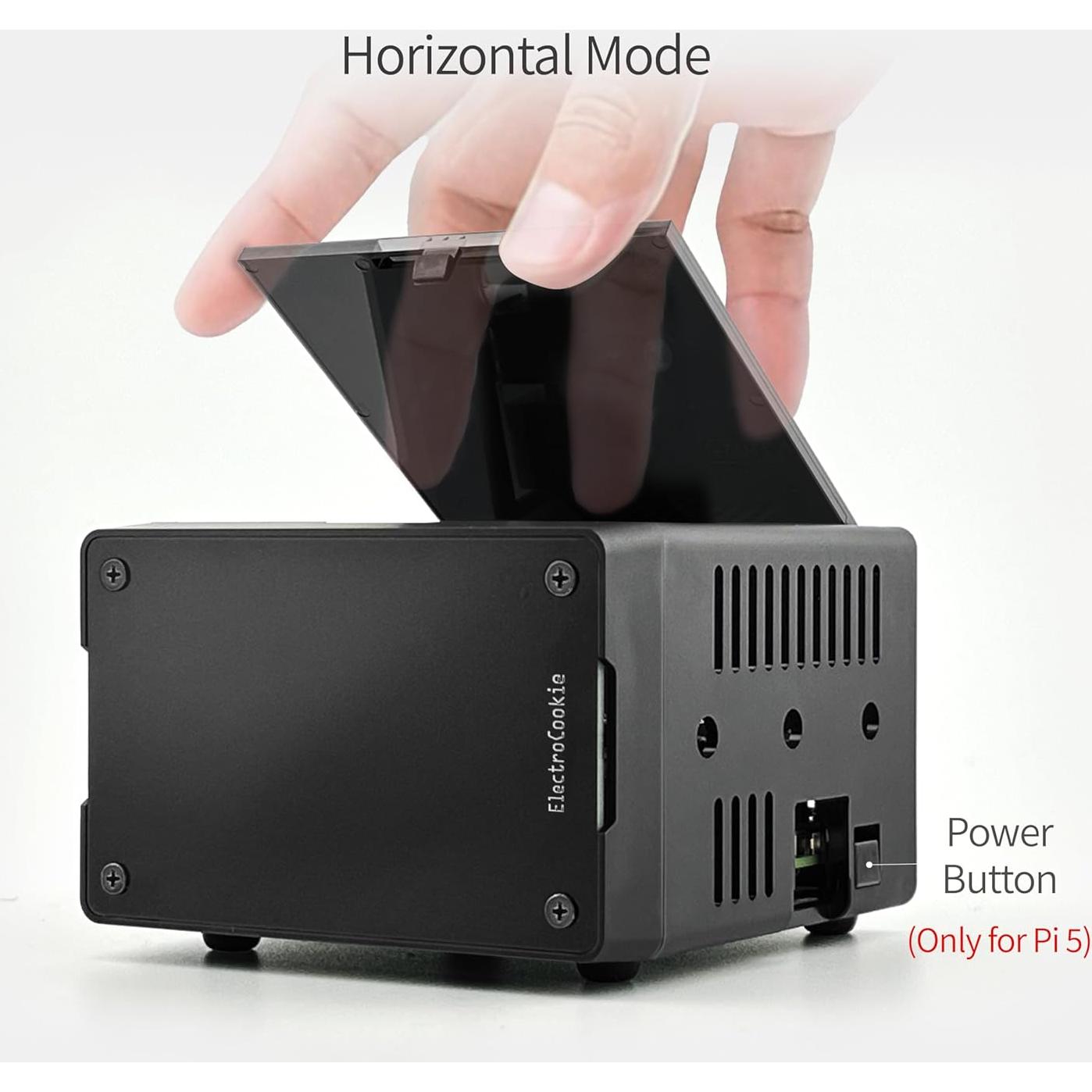 Caja Mini PC ElectroCookie para Raspberry Pi 5 con M.2 HAT