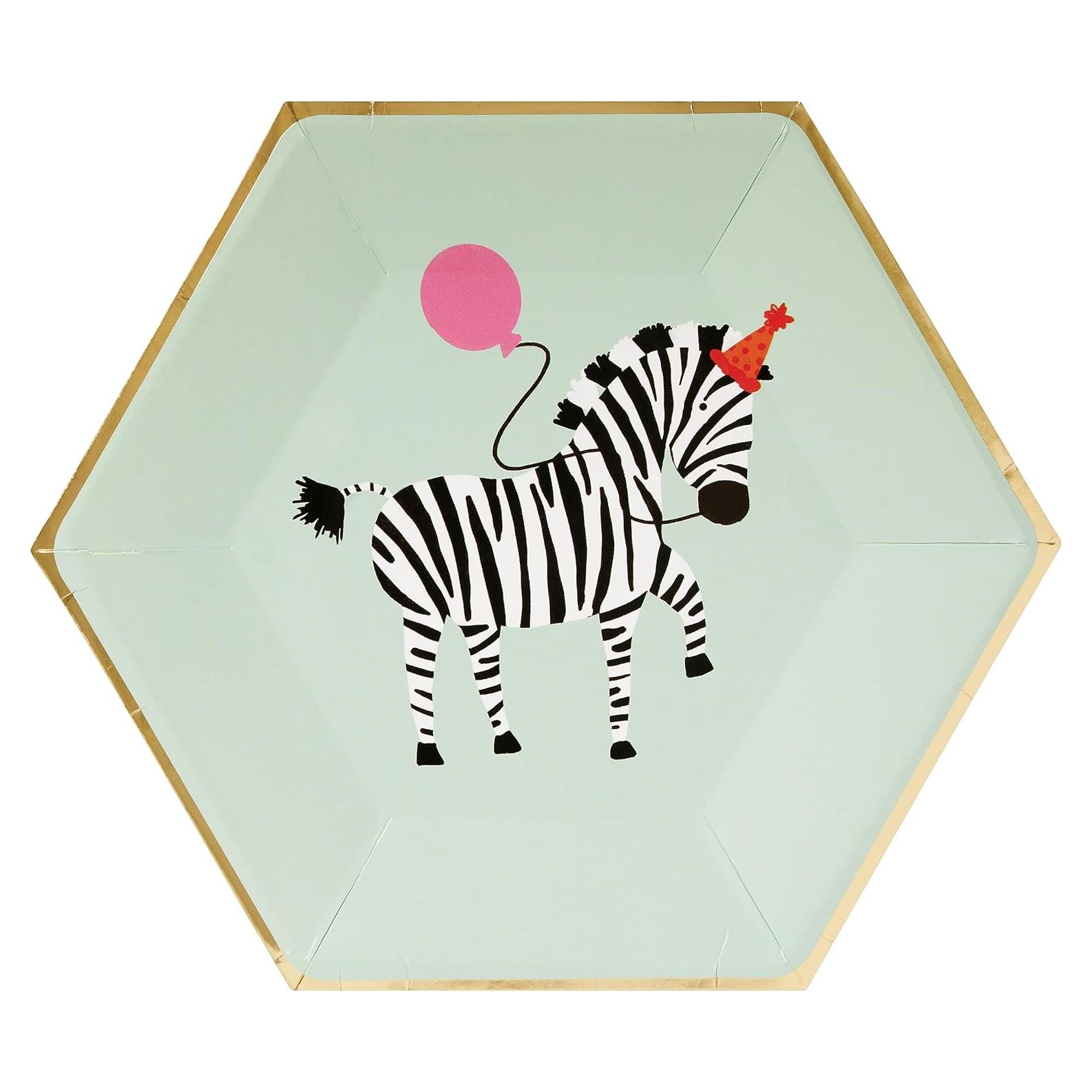 Platos de Almuerzo C.R. Gibson Hexagonales 8 Piezas