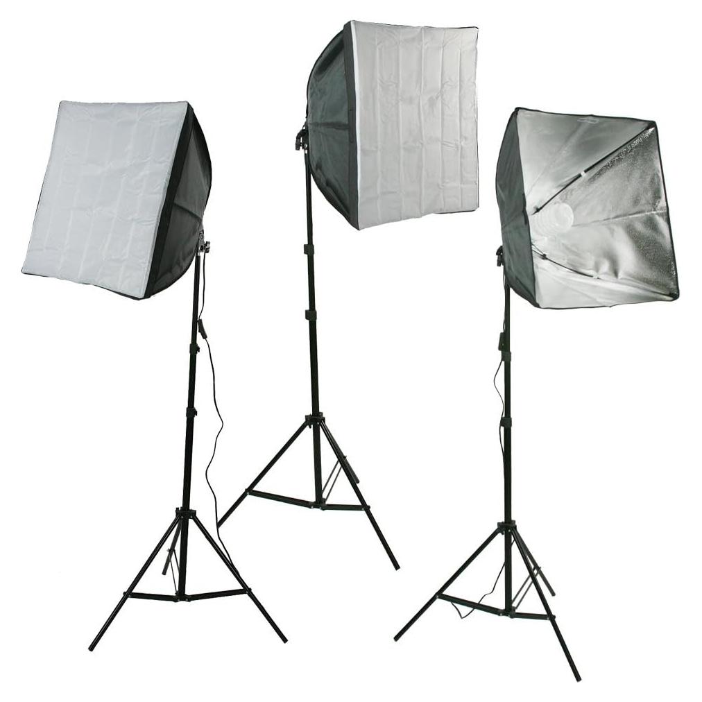 Kit de Iluminación ePhotoInc 3 Softbox 5500K 600W