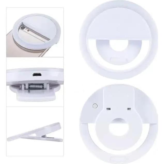 Anillo de Luz Selfie Genérico LED Recargable 3 Niveles