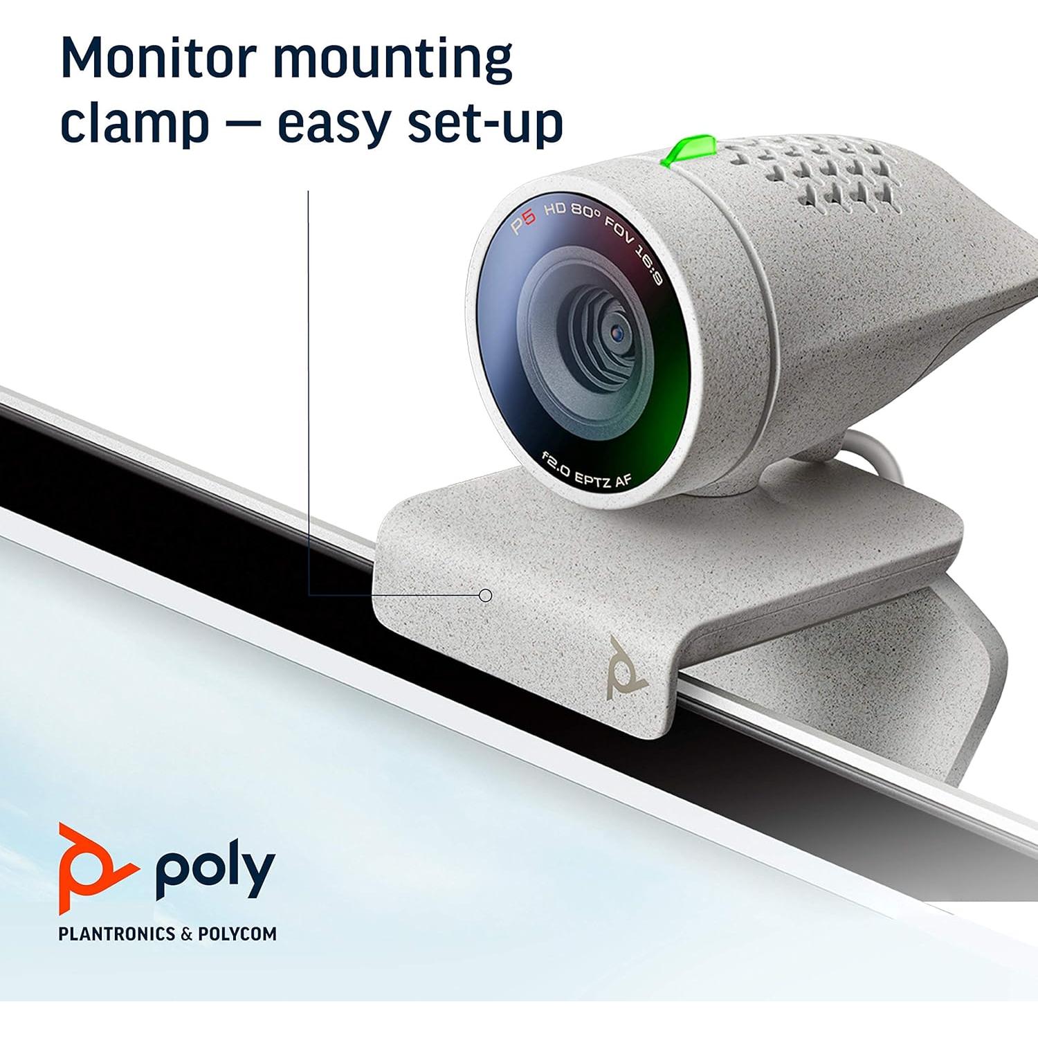 Cámara Web Plantronics Poly Studio P5 1080p HD + Altavoz Sync 20+