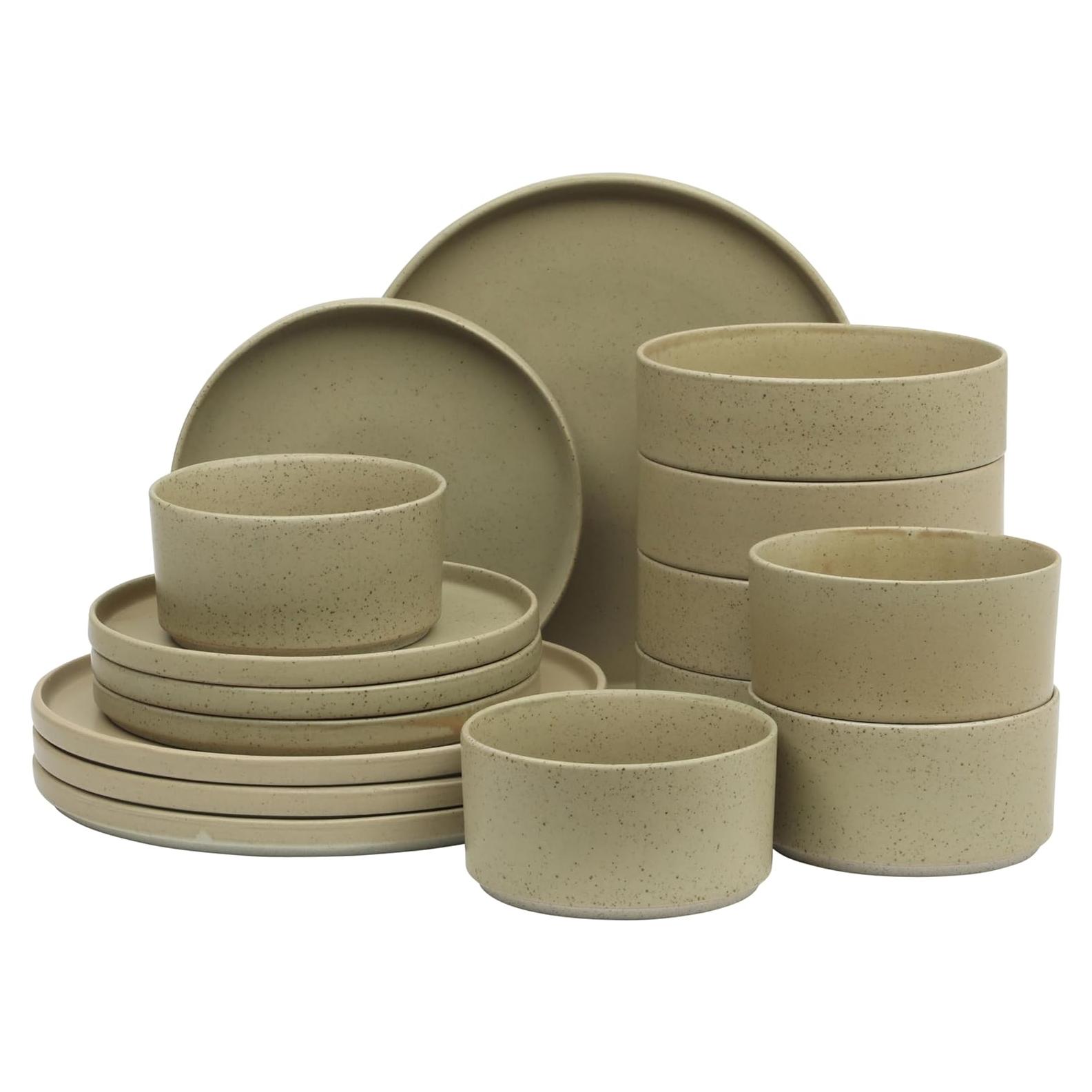 Vajilla Gibson Elite Tatum 16 Piezas Porcelana Verde