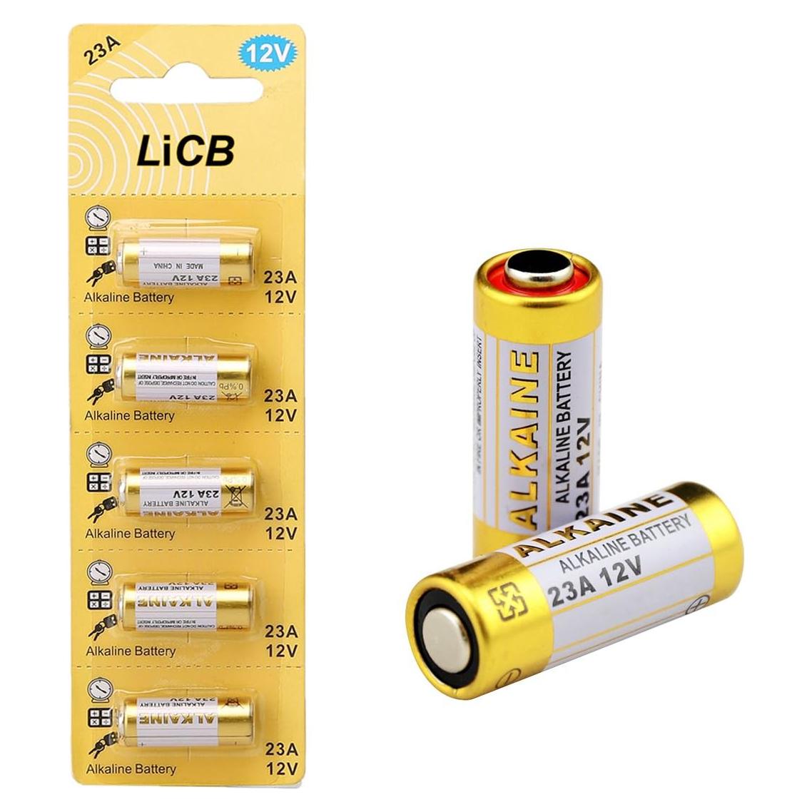 Batería Alcalina LiCB A23 12V (Paquete de 5 unidades)