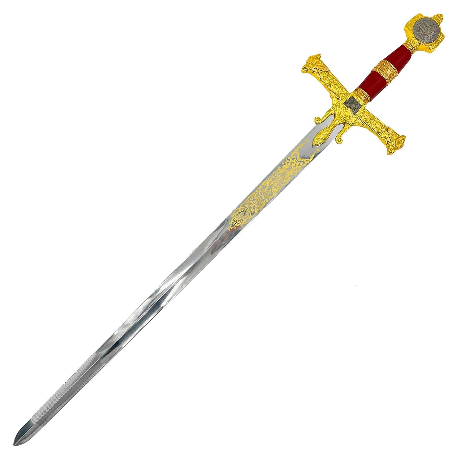 Espada Grande Rey Salomón Roja MedievalDepot 93.98 cm Acero