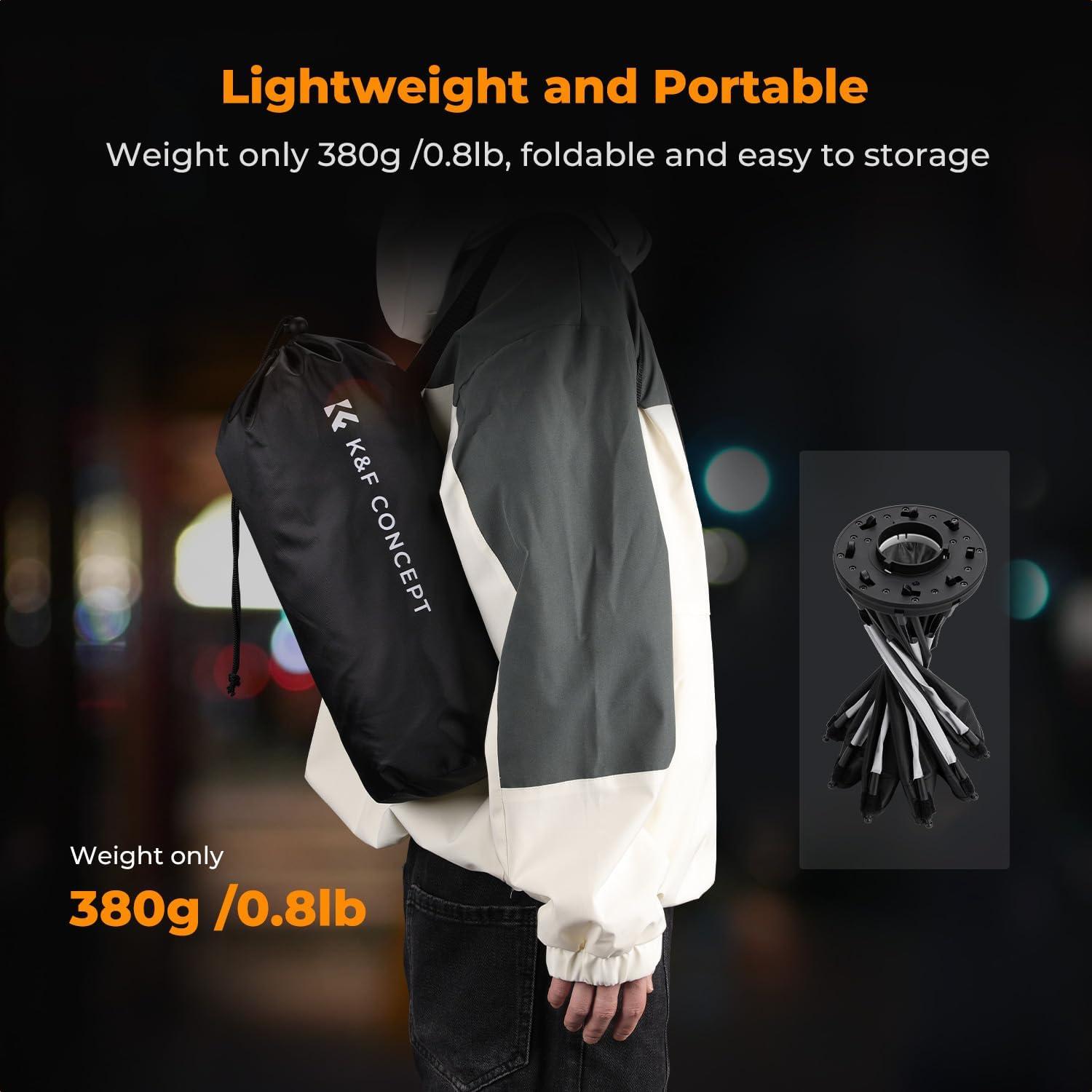 Softbox Octagonal Mini K&F Concept 40cm para Luz PL-60B