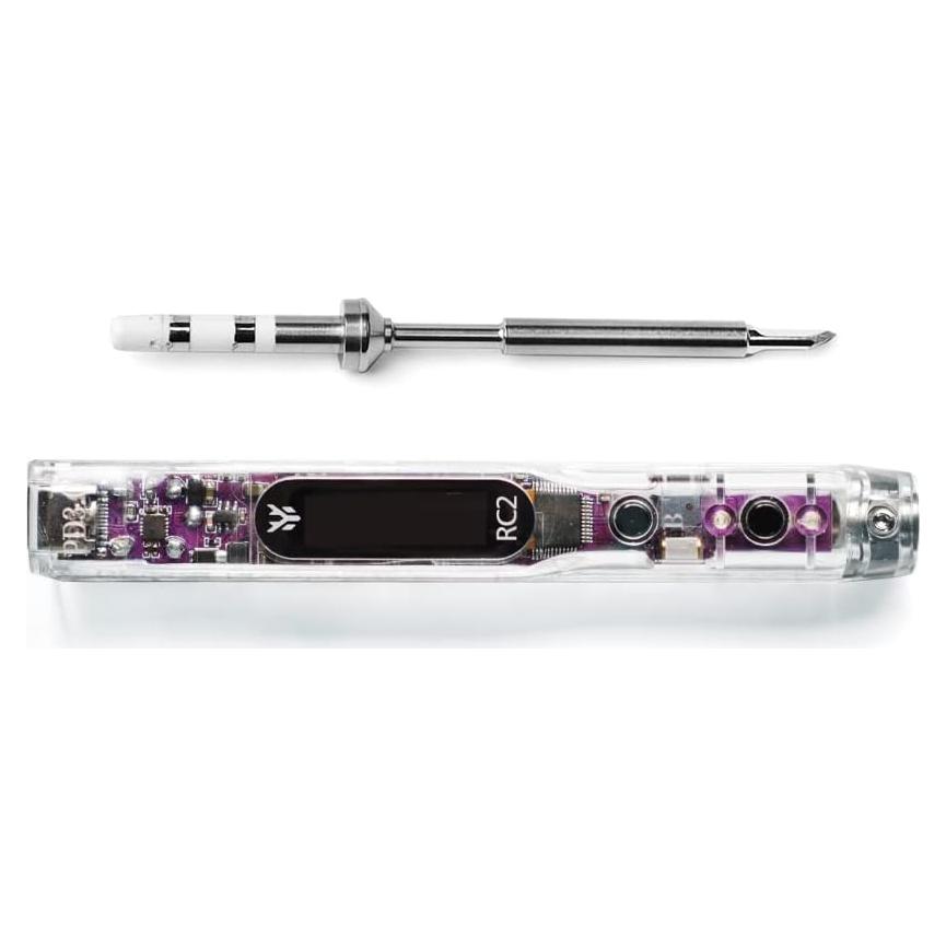 HGLRC Soldador RC2 65W 24V Portátil con Pantalla OLED