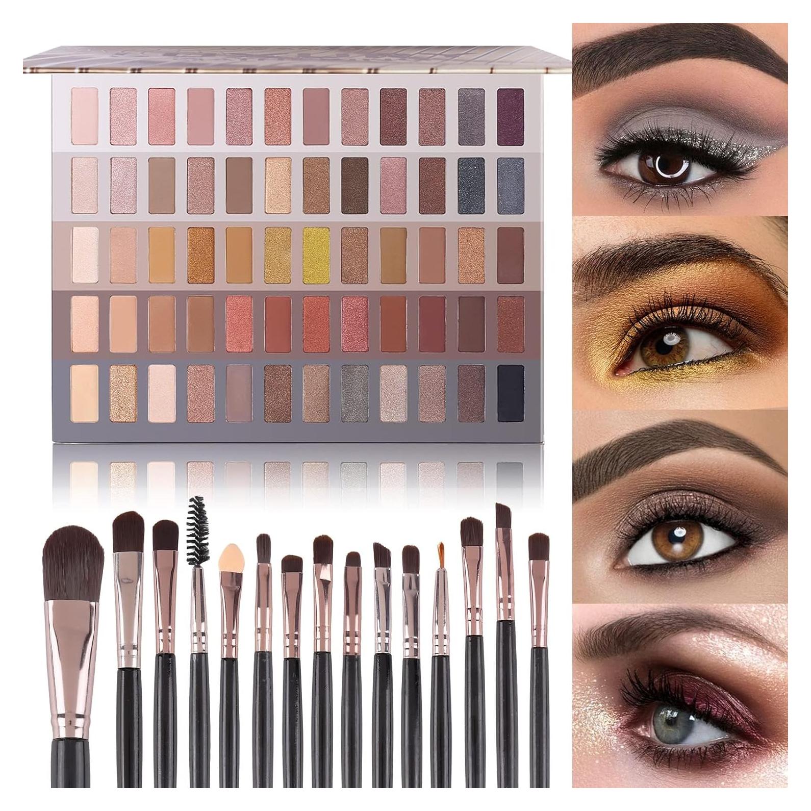 Paleta de Sombras UCANBE 60 Colores + Set de Brochas