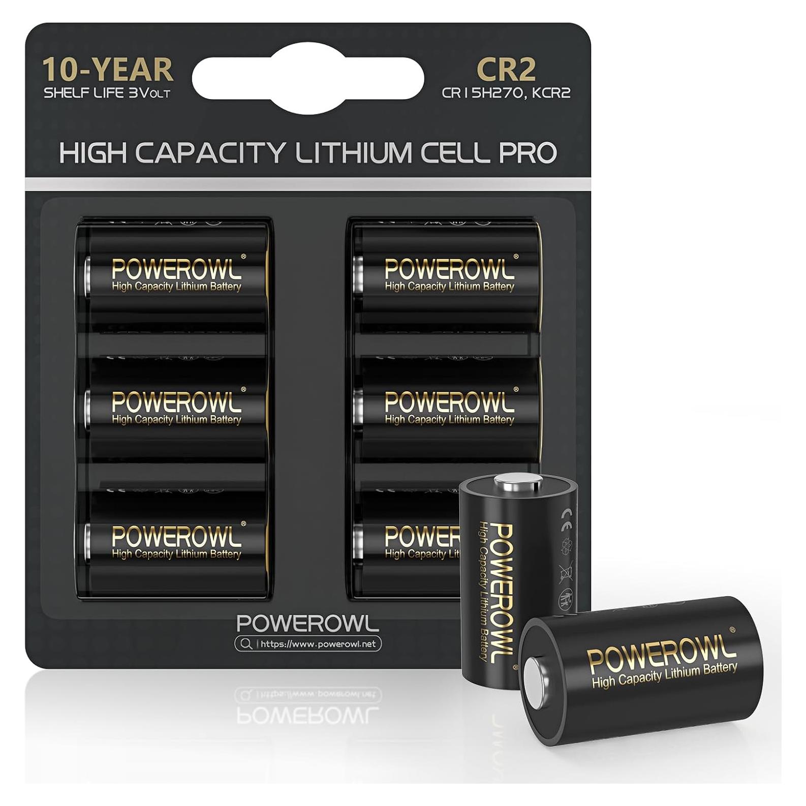 Batería de Litio POWEROWL CR2 3V - Paquete de 6 Unidades