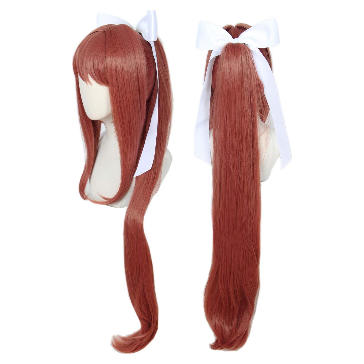 Peluca Larga Linfairy para Niñas con Lazo Blanco