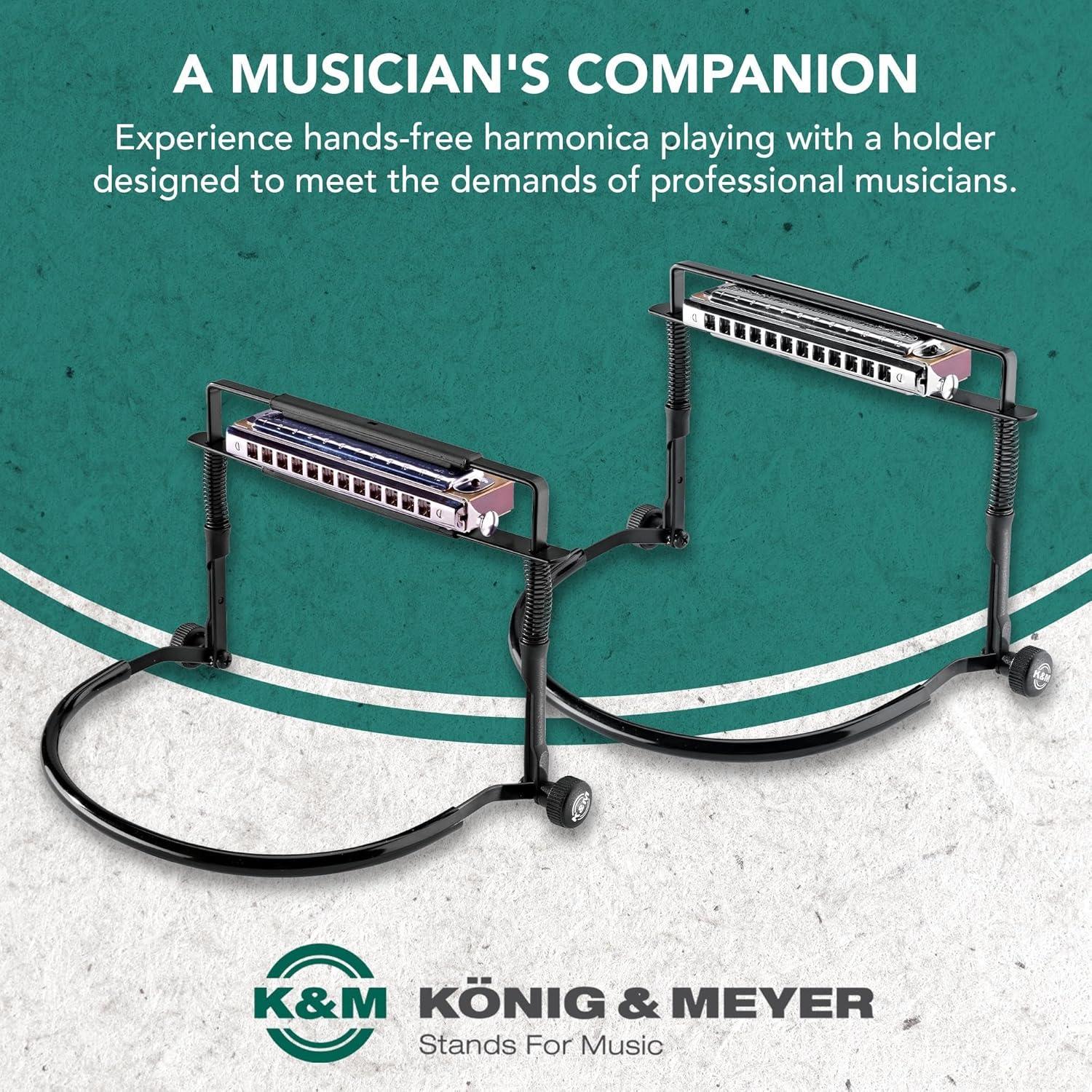 Soporte para Armónica K&M 16416 Ajustable Negro Profesional