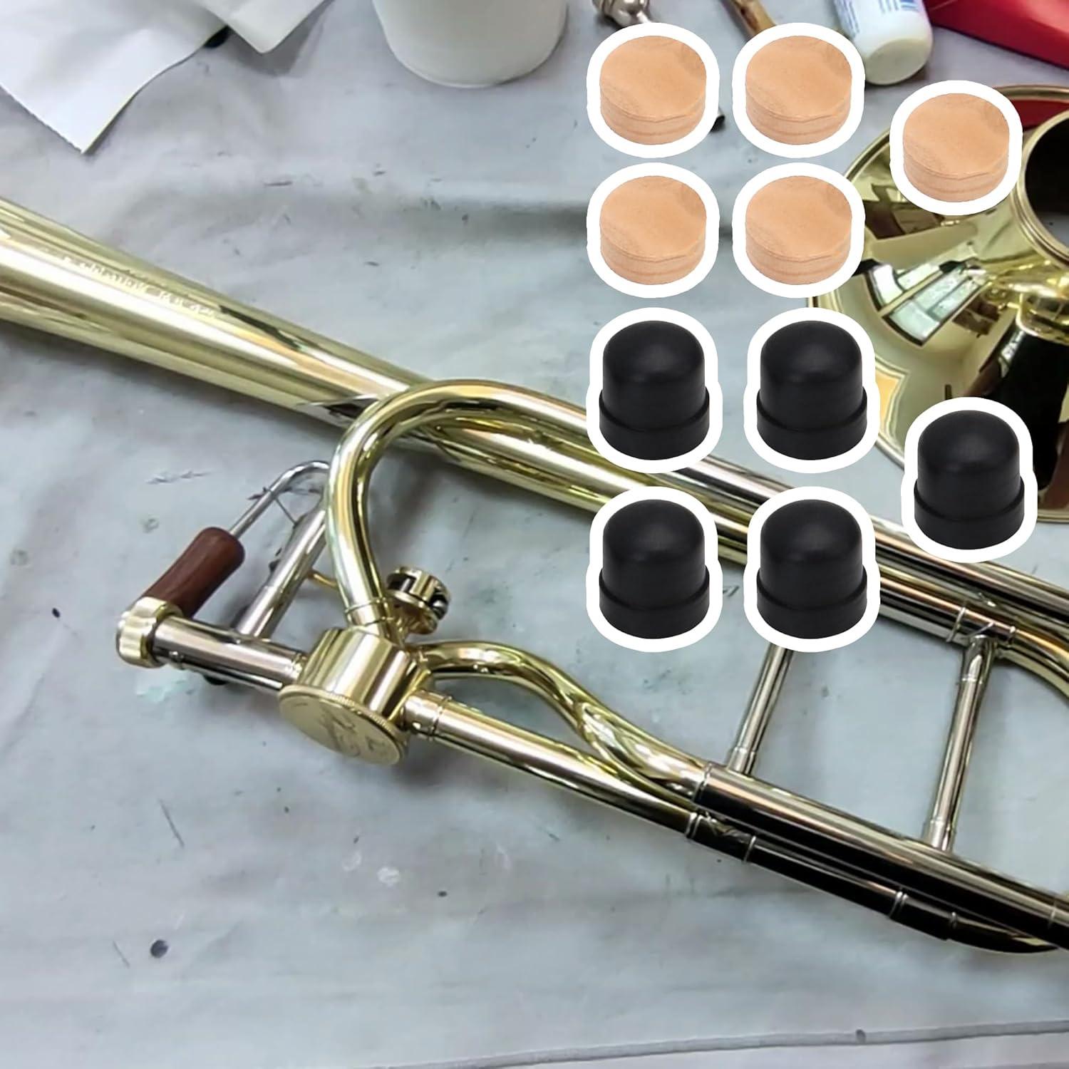 Yibuy 5 Piezas Parachoques de Goma y Corcho para Trombón