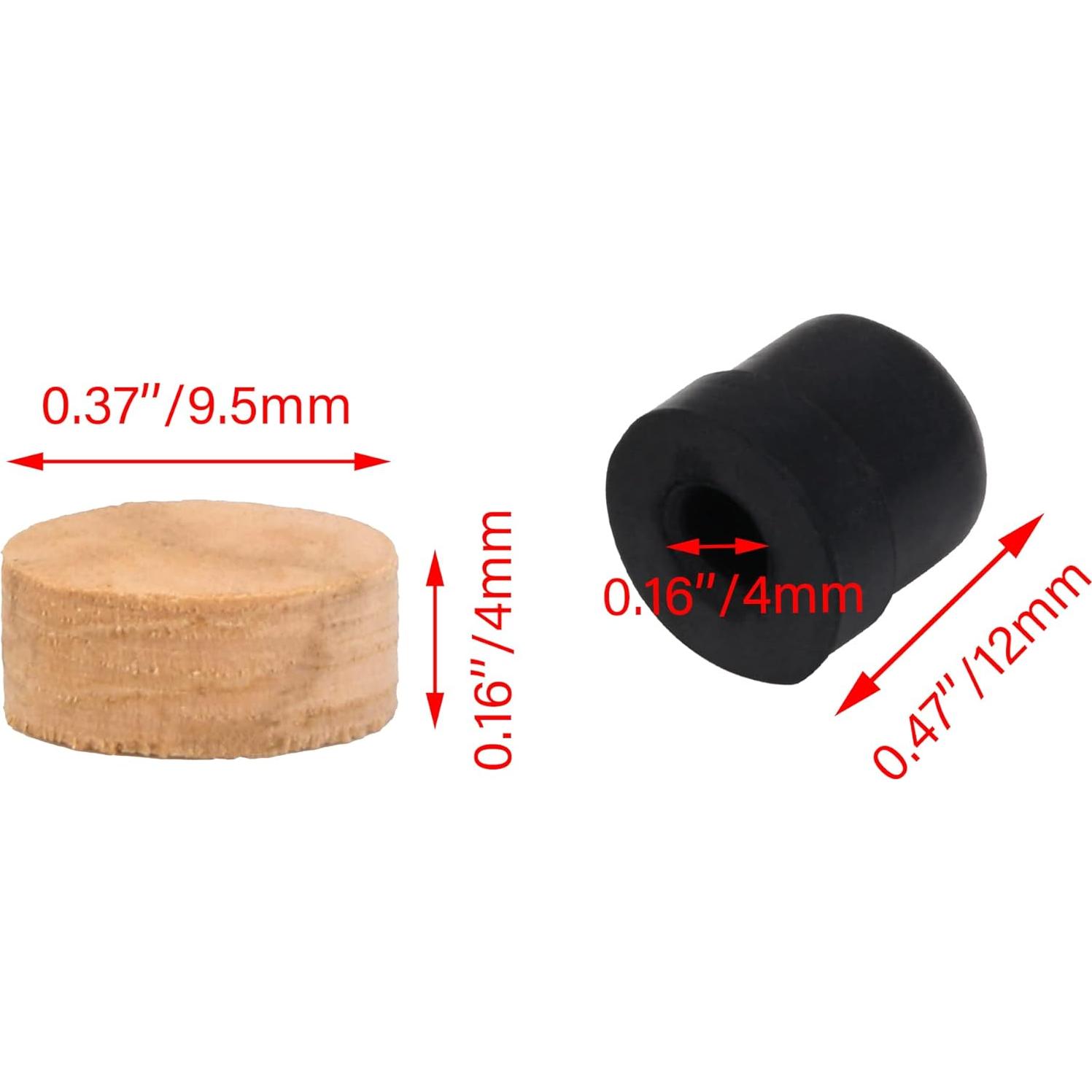 Yibuy 5 Piezas Parachoques de Goma y Corcho para Trombón