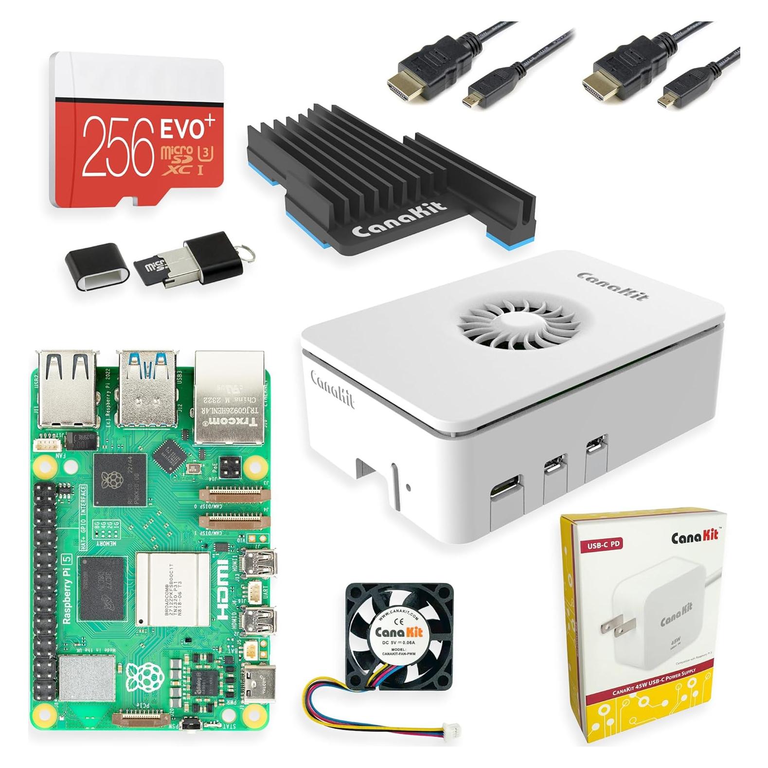 CanaKit Raspberry Pi 5 Kit Inicio MAX 256GB 16GB RAM