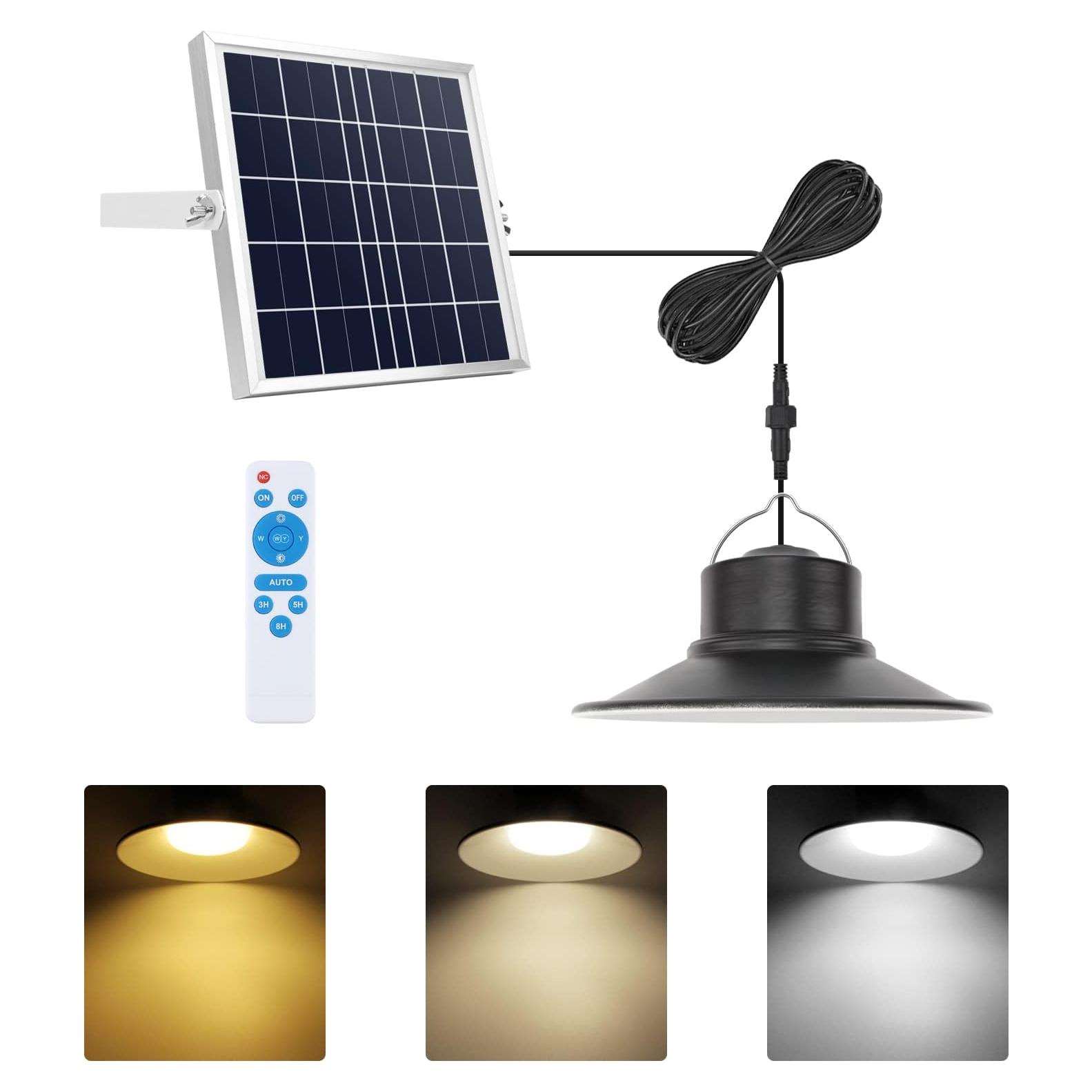 NIORSUN Luz Colgante Solar LED 3000K-5000K IP66 5m