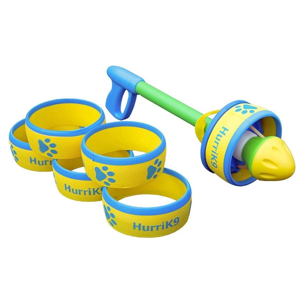 Lanzador de Anillos para Perros HurriK9 + 6 Anillos EVA