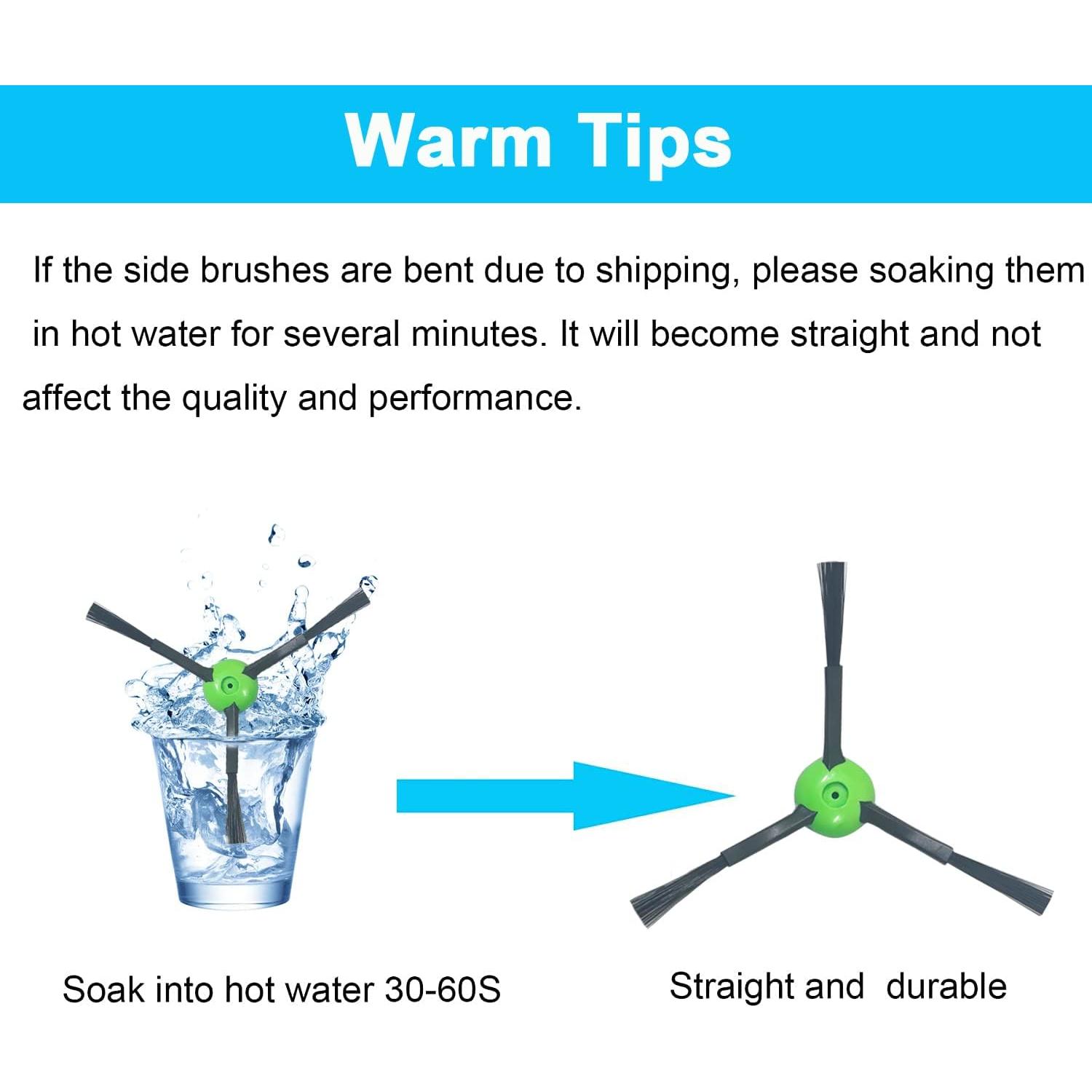 Cepillos Laterales de Reemplazo Vanclearidea para iRobot Roomba
