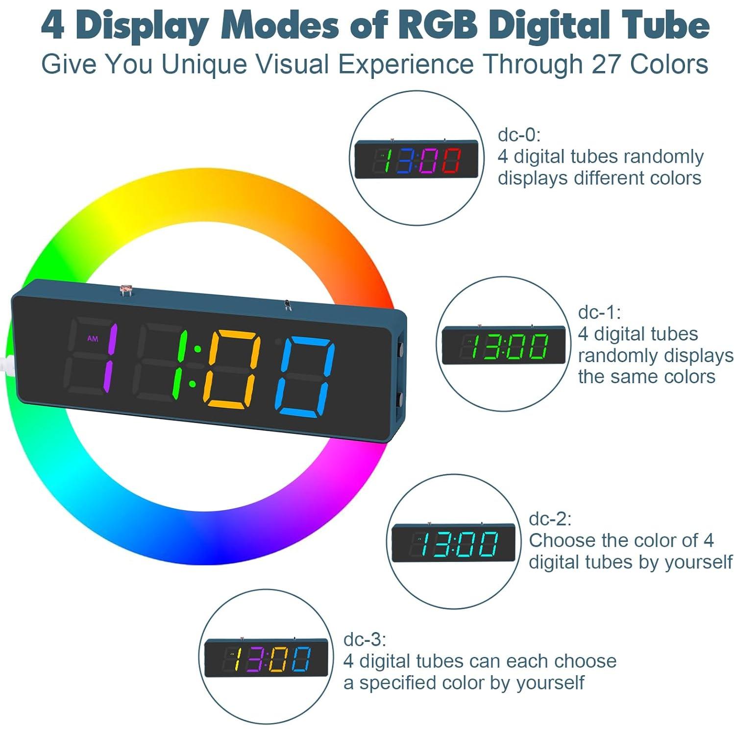 Kit de Soldadura DIY BANRIA Reloj Digital RGB 4 Dígitos