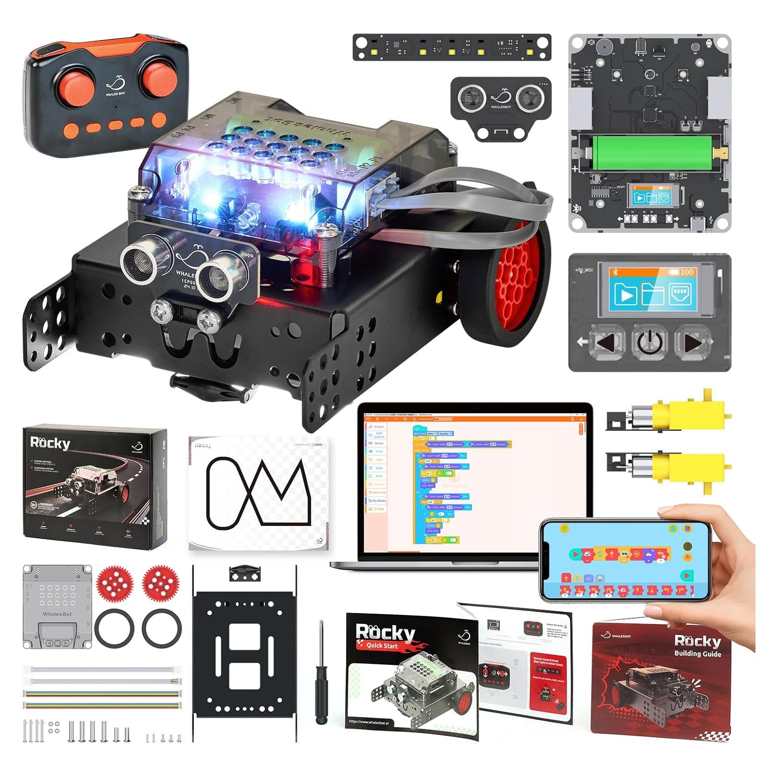 Robot Educativo WhalesBot Rocky Control Remoto y Programación 8-16 años