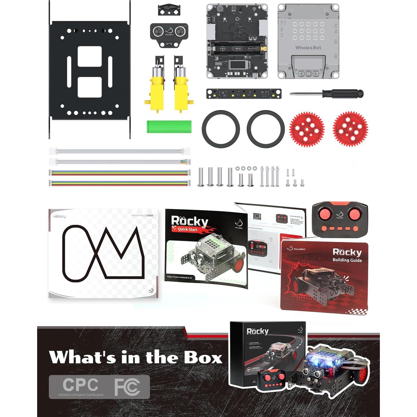 Robot Educativo WhalesBot Rocky Control Remoto y Programación 8-16 años