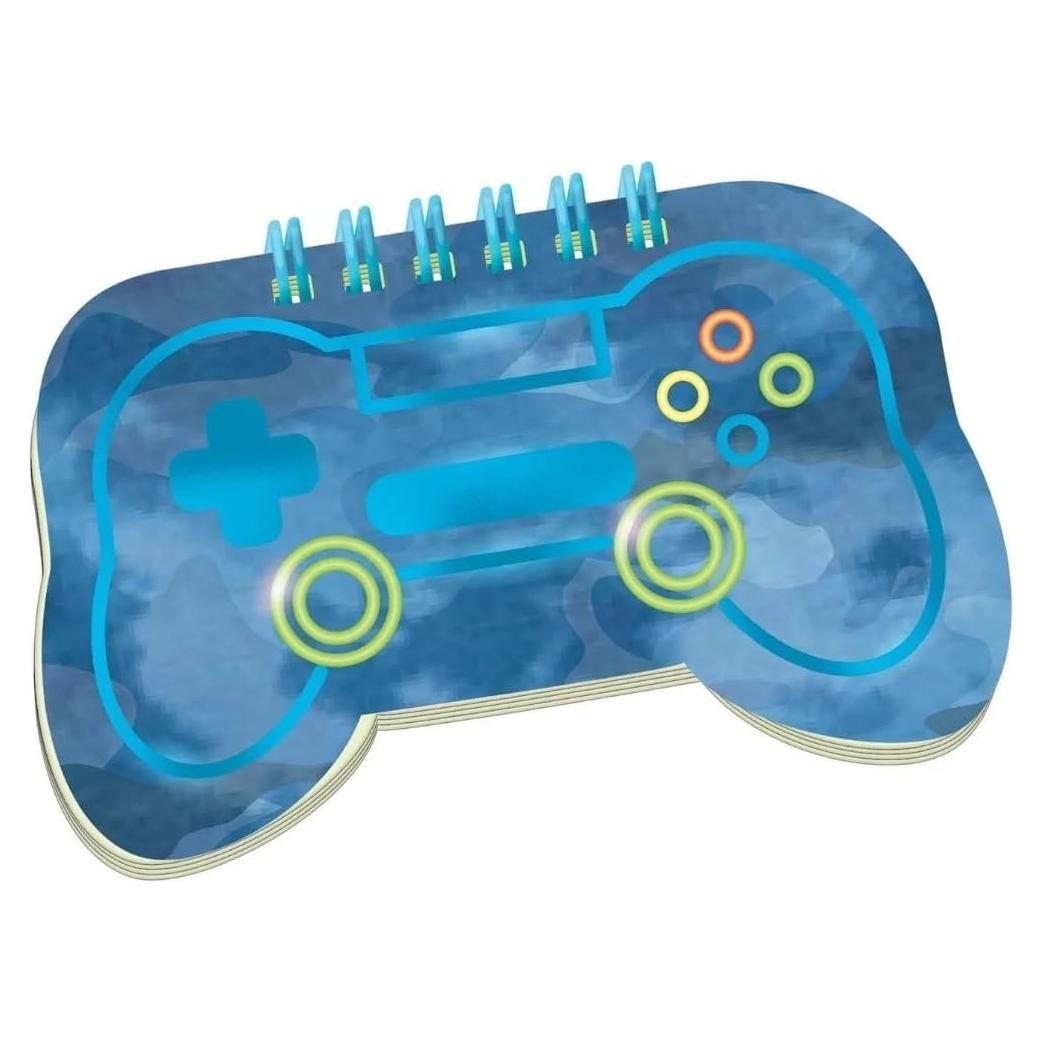 Cuaderno Espiral Amscan Controlador de Juego Azul 11x19 cm