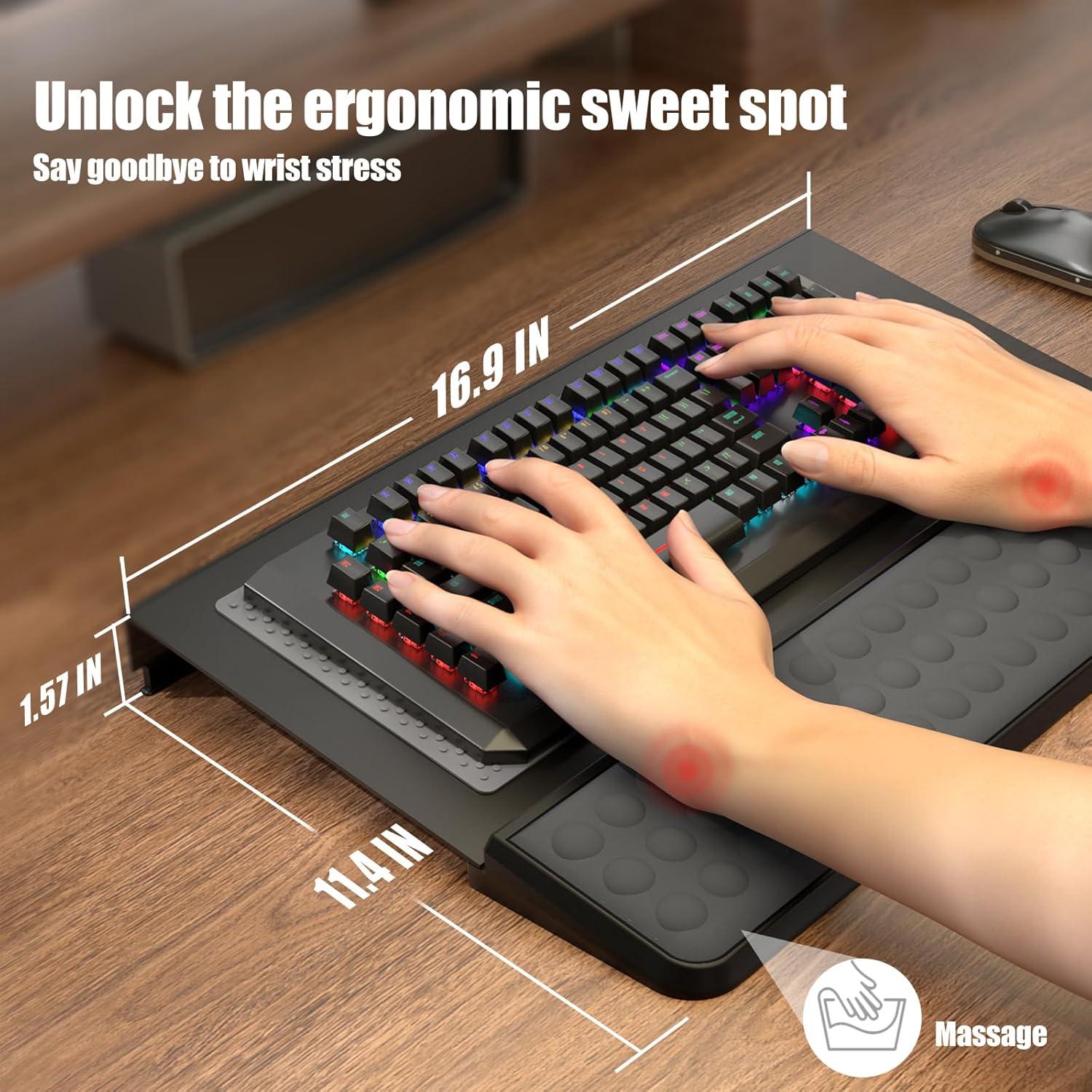 Soporte Ergonómico para Teclado Haonon con Reposamuñecas