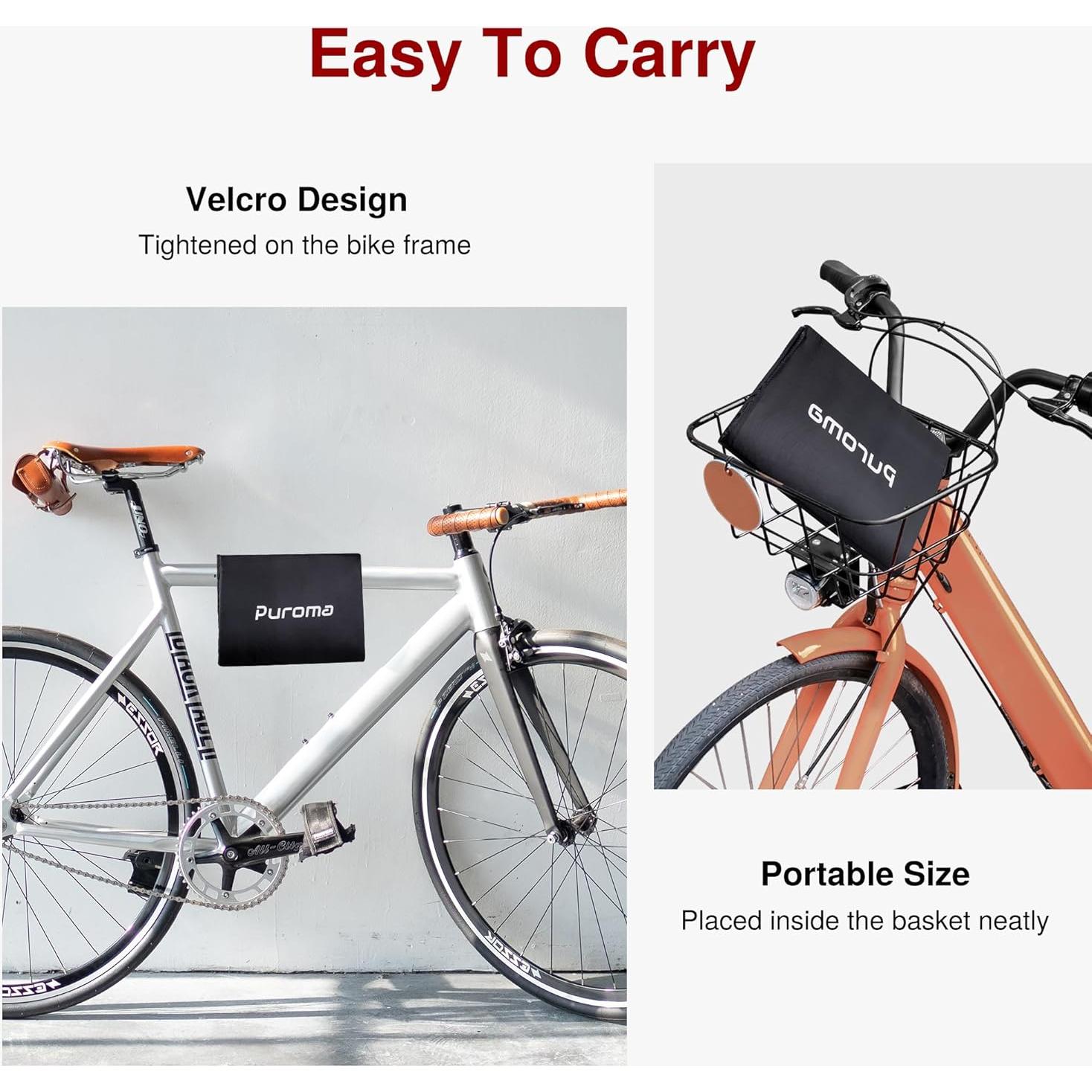 Cubierta de Bicicleta Puroma Impermeable 190T Negra 200.7x71.1 cm