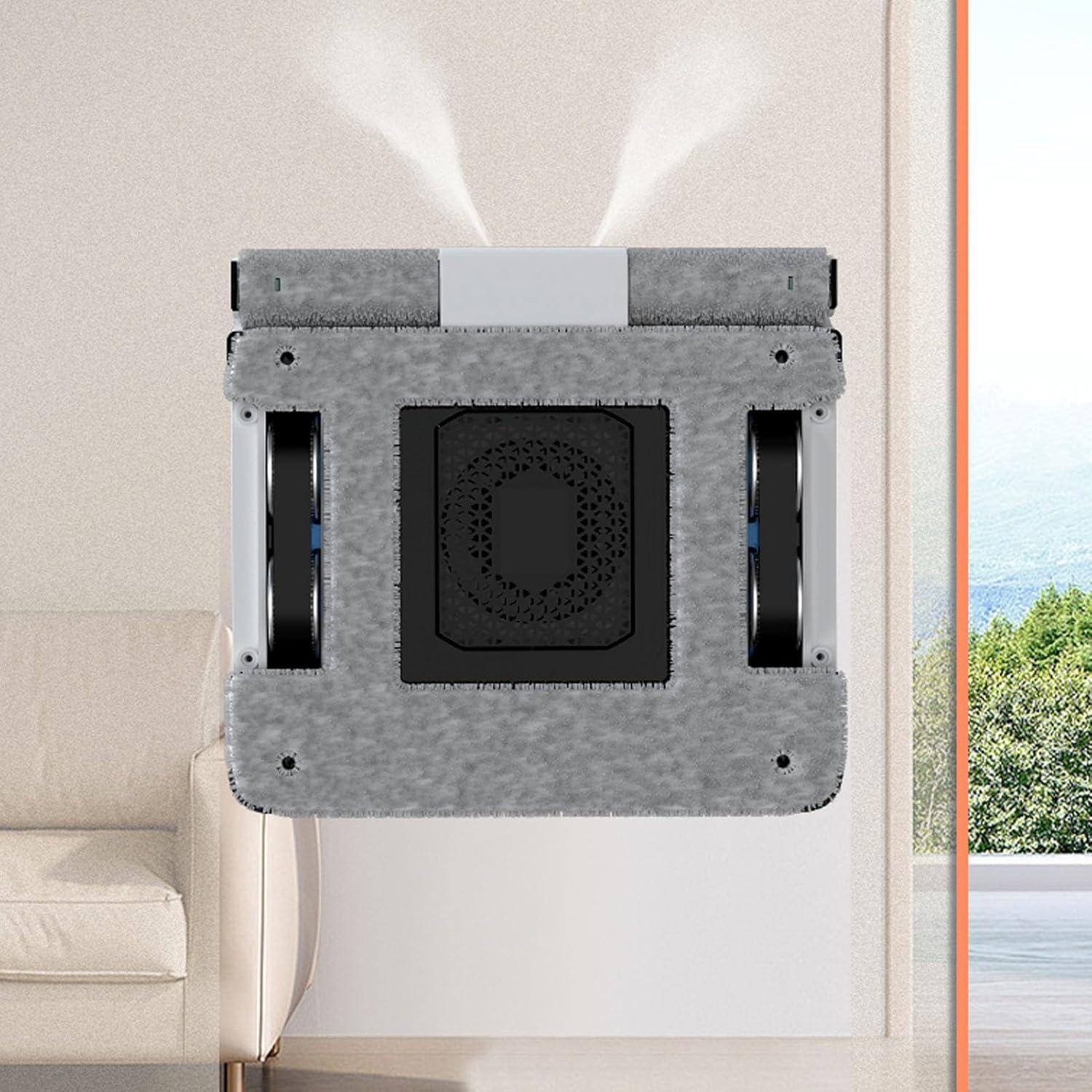 AYNEFY Window Cleaning Robot, High Accuracy Sensor Smart Window Cleaner Atomization Technology Window Vacuum Cleaner Professional 2800pa Suction Window Cleaner Robot (US Plug)