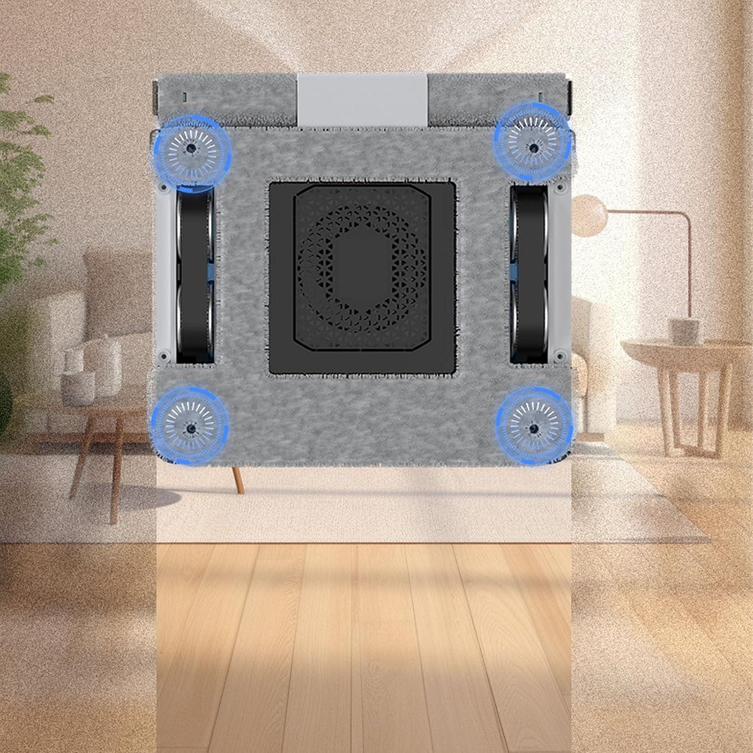 AYNEFY Window Cleaning Robot, High Accuracy Sensor Smart Window Cleaner Atomization Technology Window Vacuum Cleaner Professional 2800pa Suction Window Cleaner Robot (US Plug)