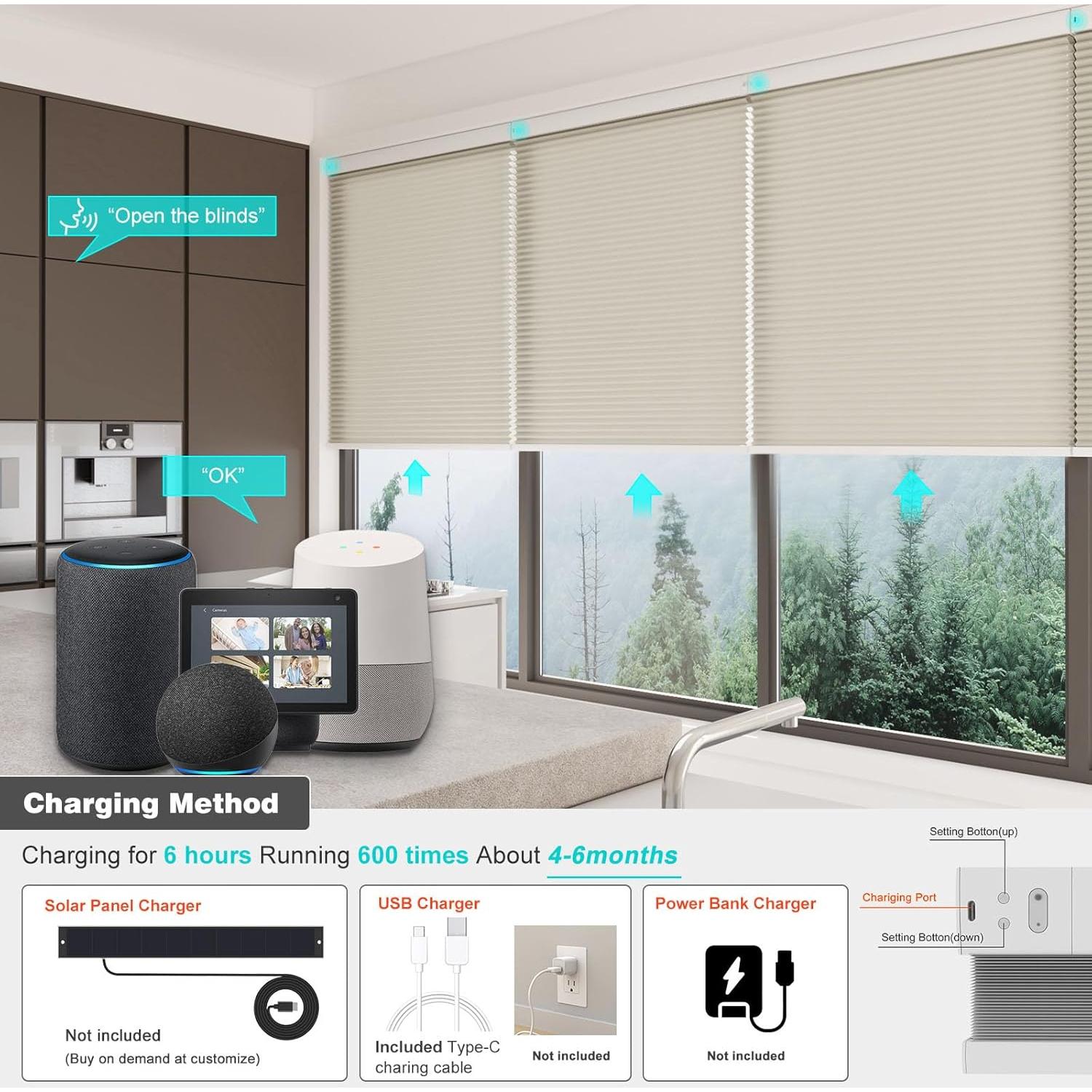 Persiana Motorizada Changshade Beige Personalizada 1.27 cm