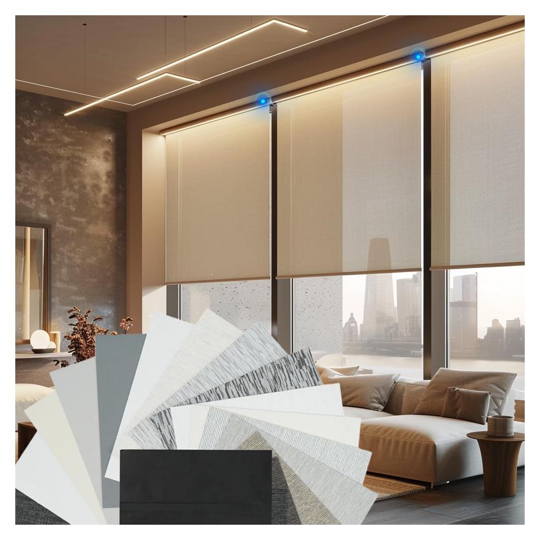 Persianas motorizadas Blindify 200 cm translúcidas multicolor