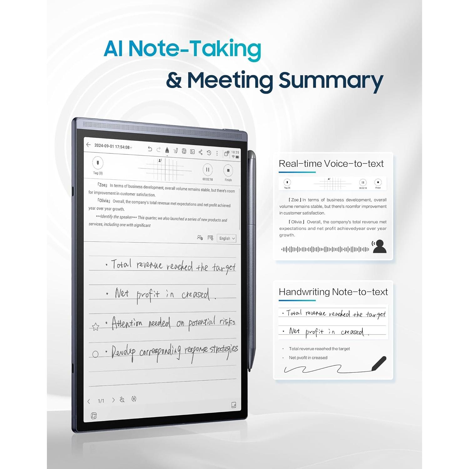 Tableta Digital AINOTE Air 2 - 8.2" con Funda Negra y IA