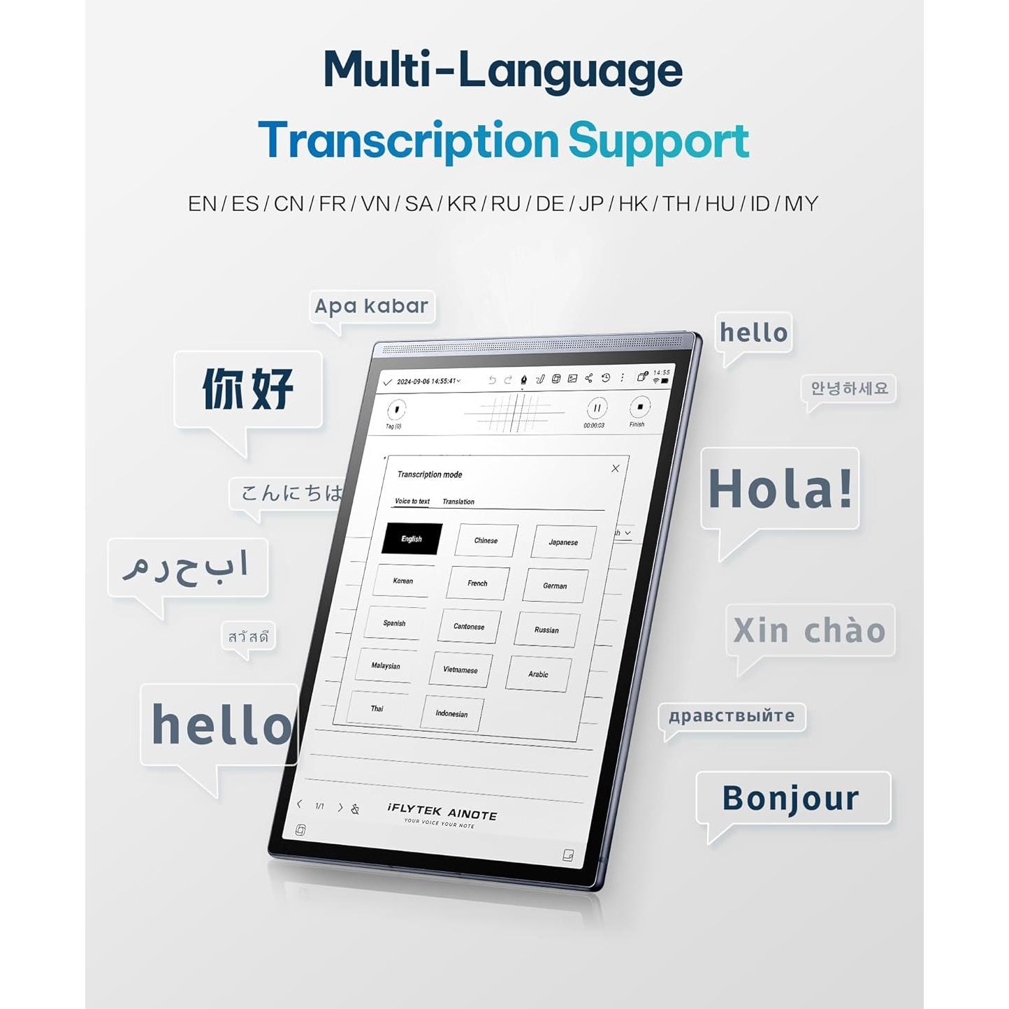 Tableta Digital AINOTE Air 2 - 8.2" con Funda Negra y IA