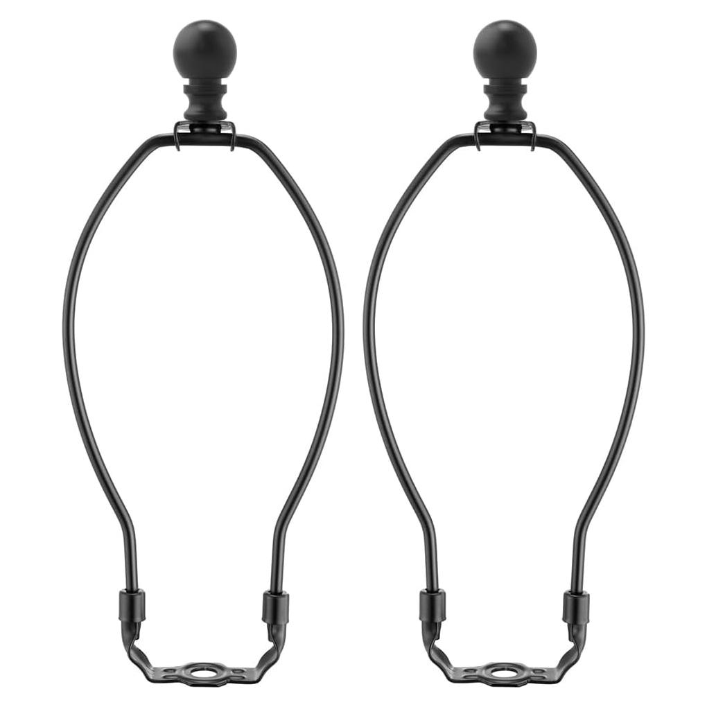 Soporte de lámpara Asjeumt 25.4 cm negro, juego de 2 piezas