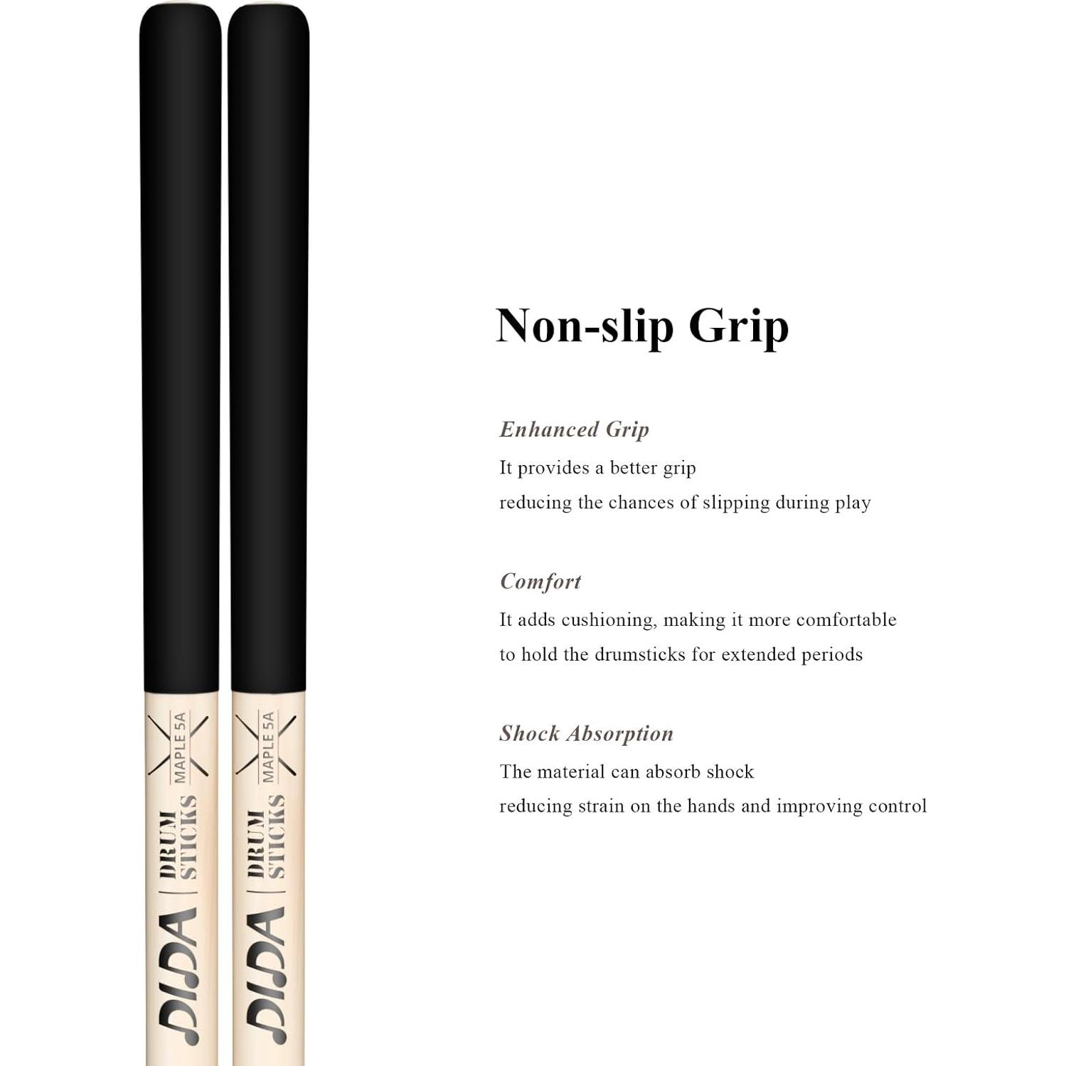 Baquetas para Batería MA-9 Arce 5A, Antideslizantes, 1 Par