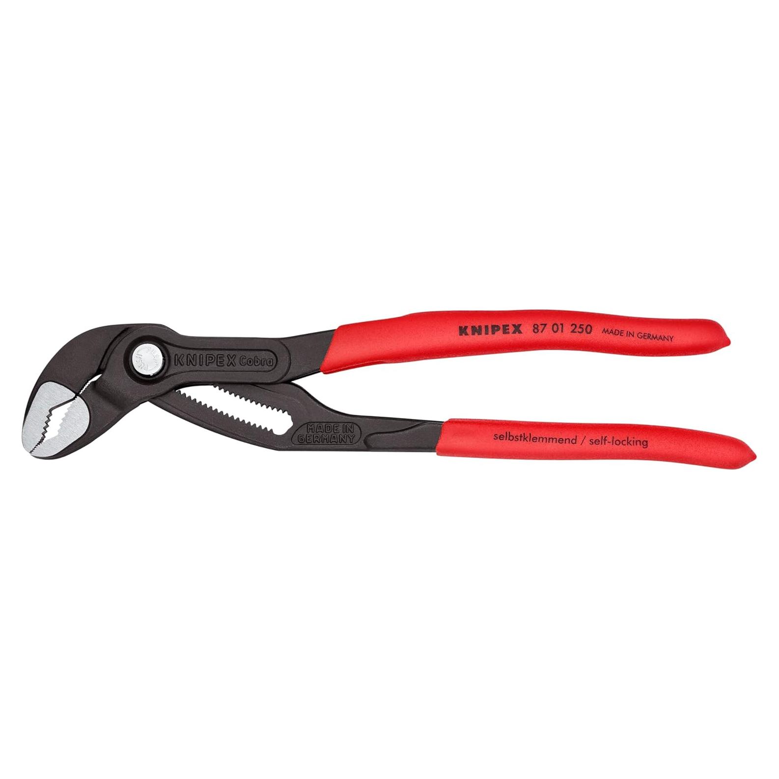 KNIPEX Pinzas Cobra 10" (25,4 cm) Auto-bloqueo Rojo