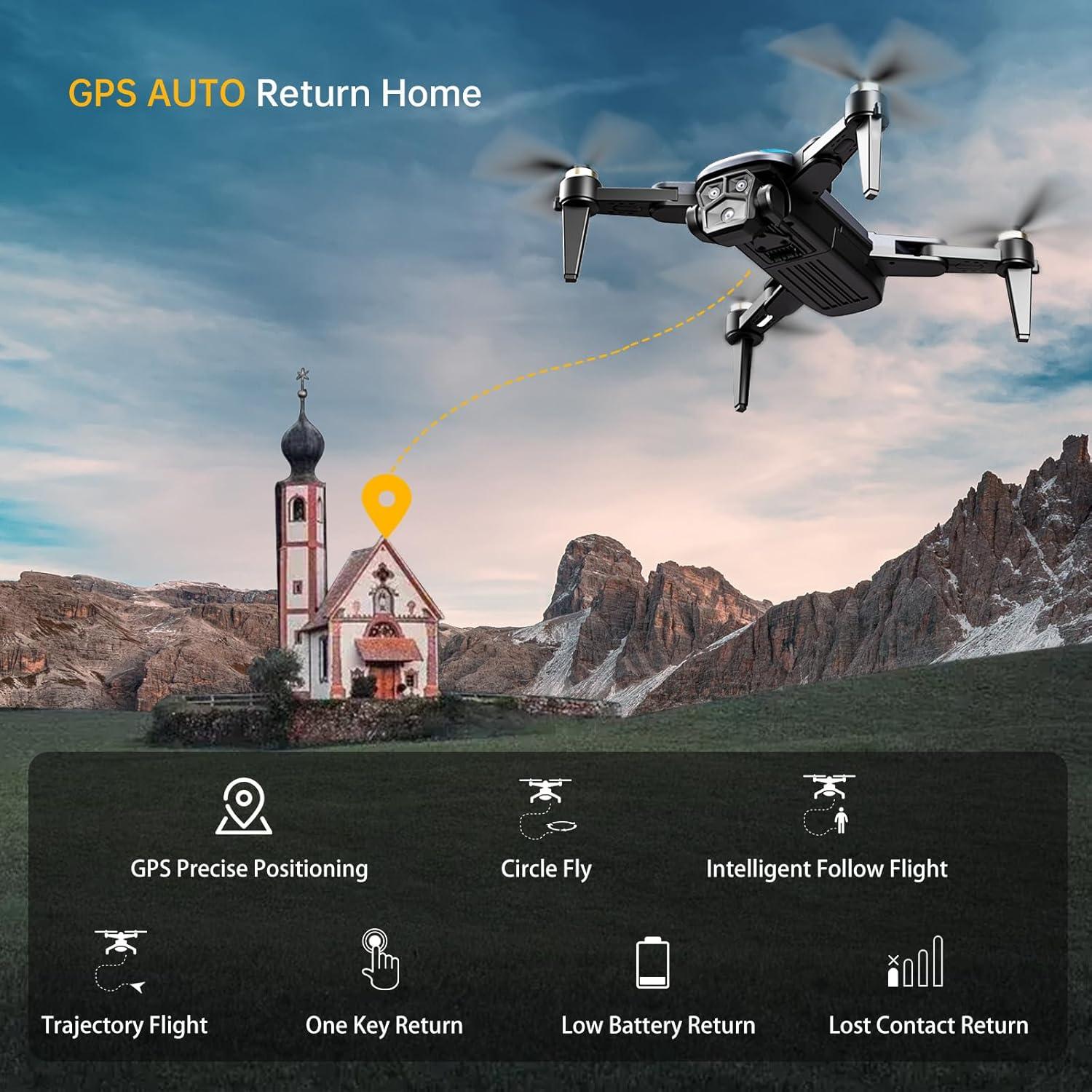 Dron GPS KUPPICEEDE con cámara dual 4K y 46 min vuelo
