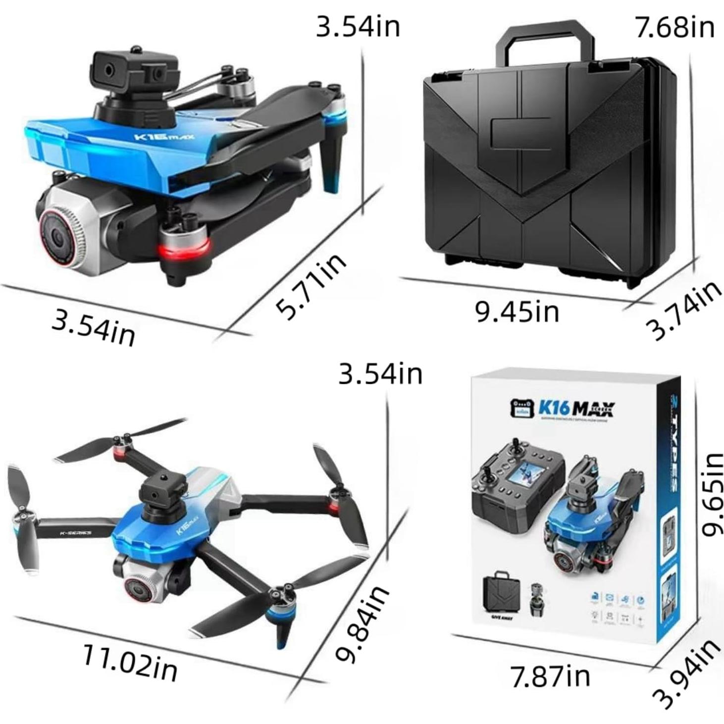 Drone EcuFlyAi K16MAX con Pantalla y Doble Cámara 720p