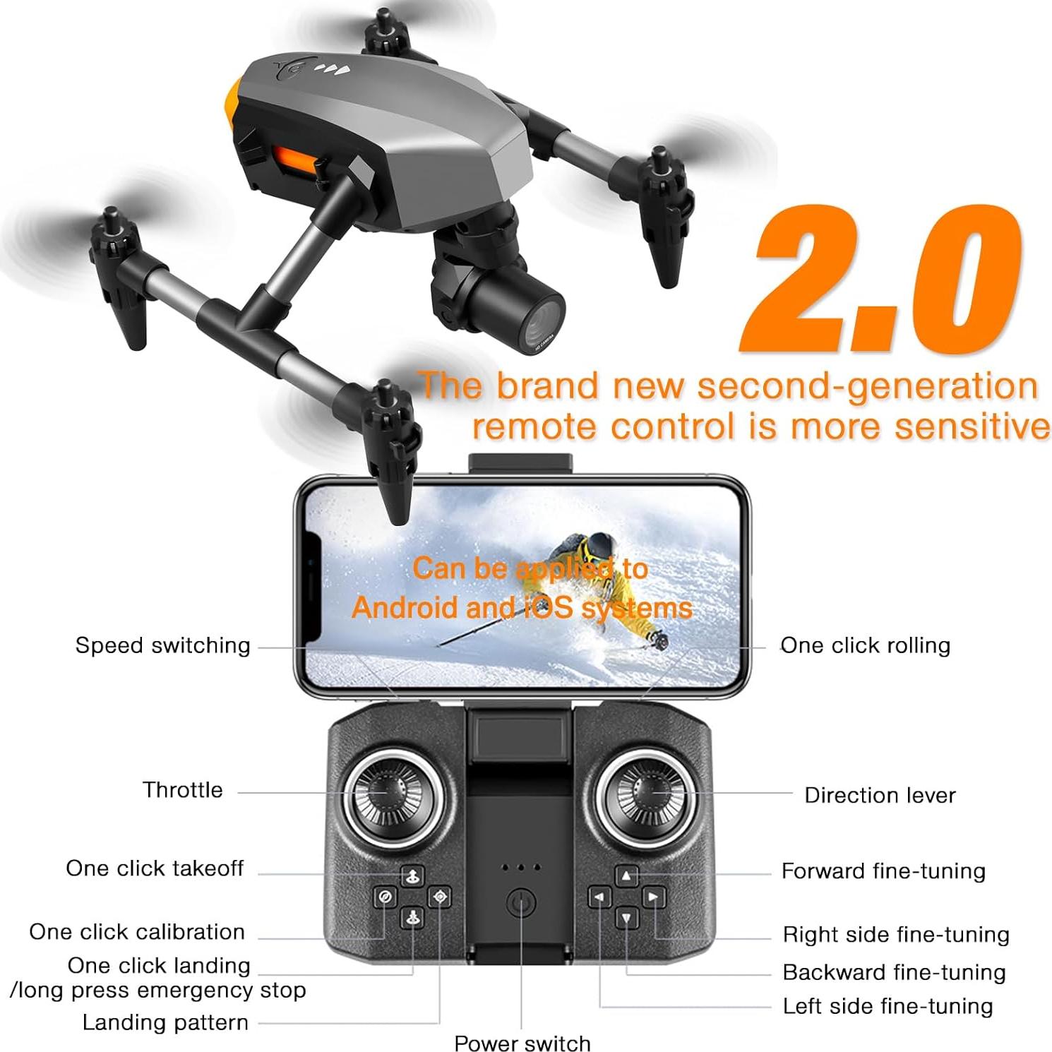 Dron Plegable Mcokoe XD1 con Doble Cámara 1080P HD