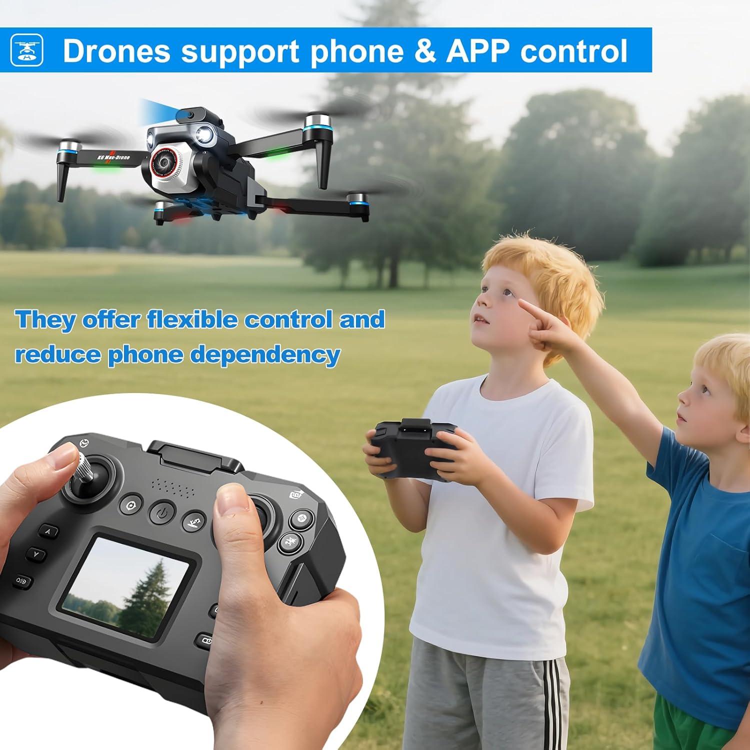 Drone Plegable ALLBIRD FU-K6-MAX HD 1080P con WiFi y Luces