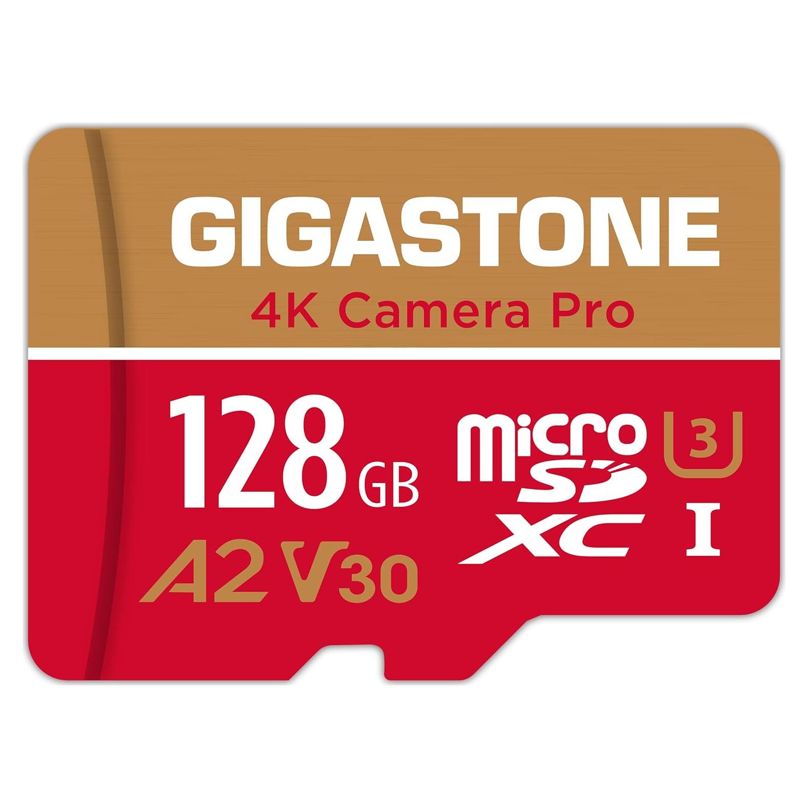 Tarjeta Micro SD Gigastone 128GB 4K UHS-I U3 A2 V30