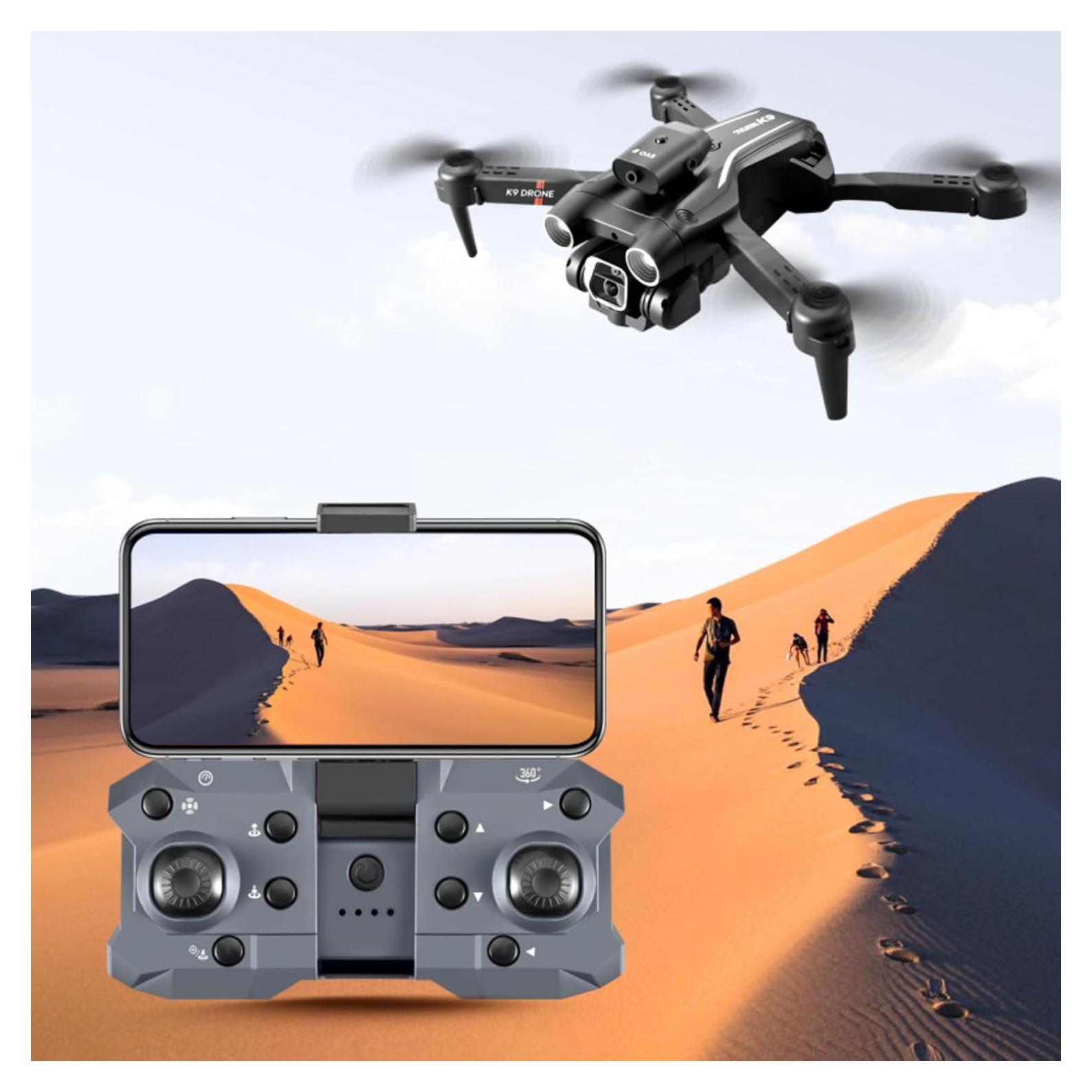 Dron Plegable Diyeeni con Cámara Dual 4K y Evitación de Obstáculos