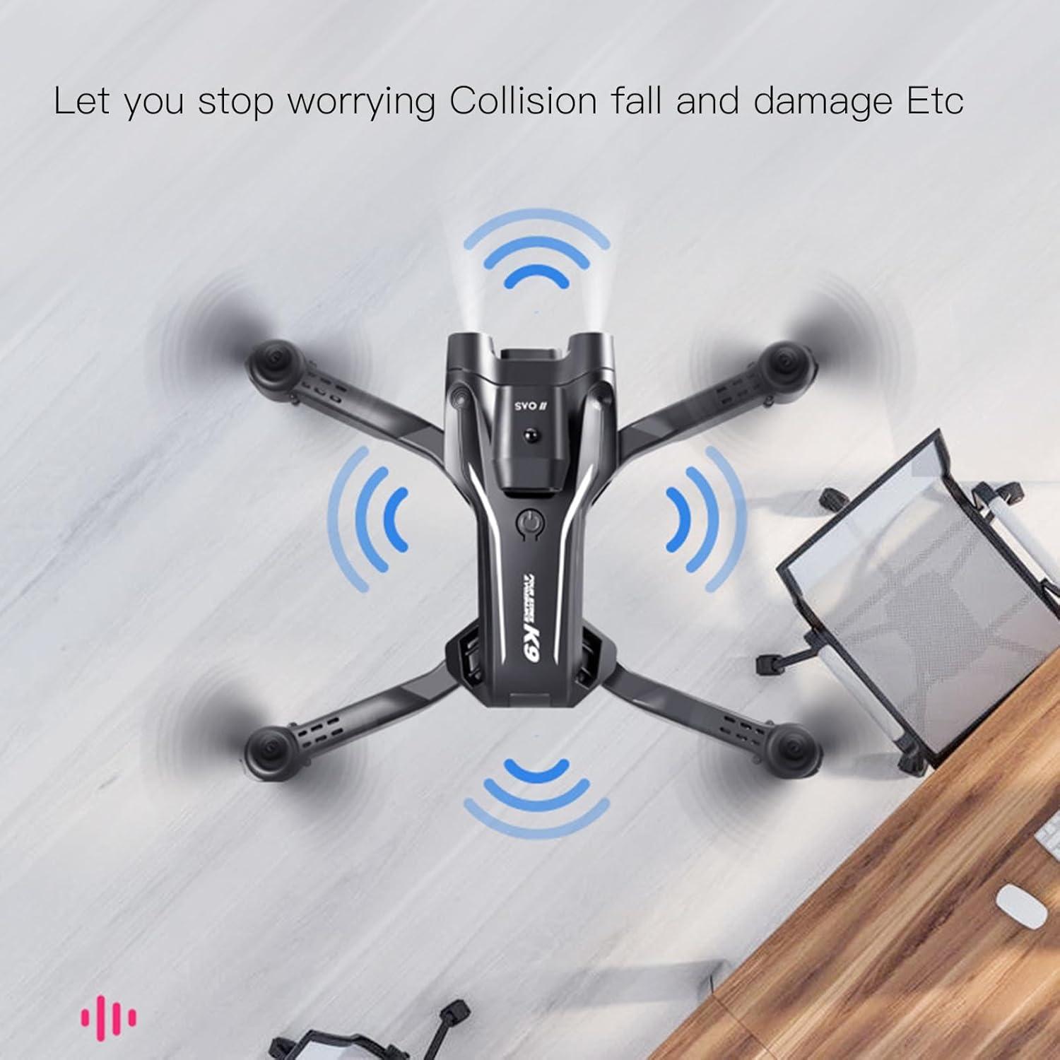 Dron Plegable Diyeeni con Cámara Dual 4K y Evitación de Obstáculos