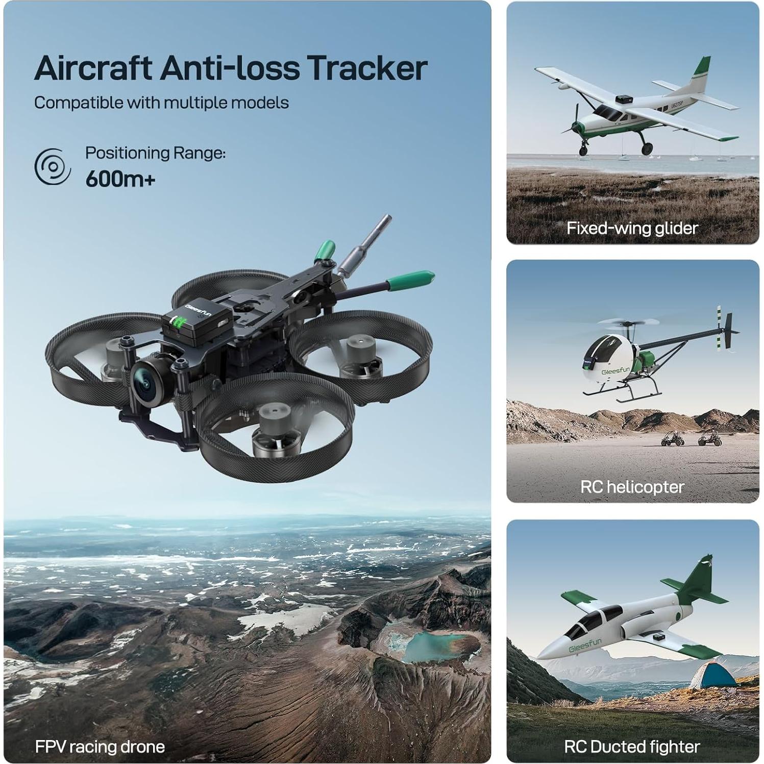 Módulo de ID Remoto Gleesfun G115S para Drone con Buzzer y GPS