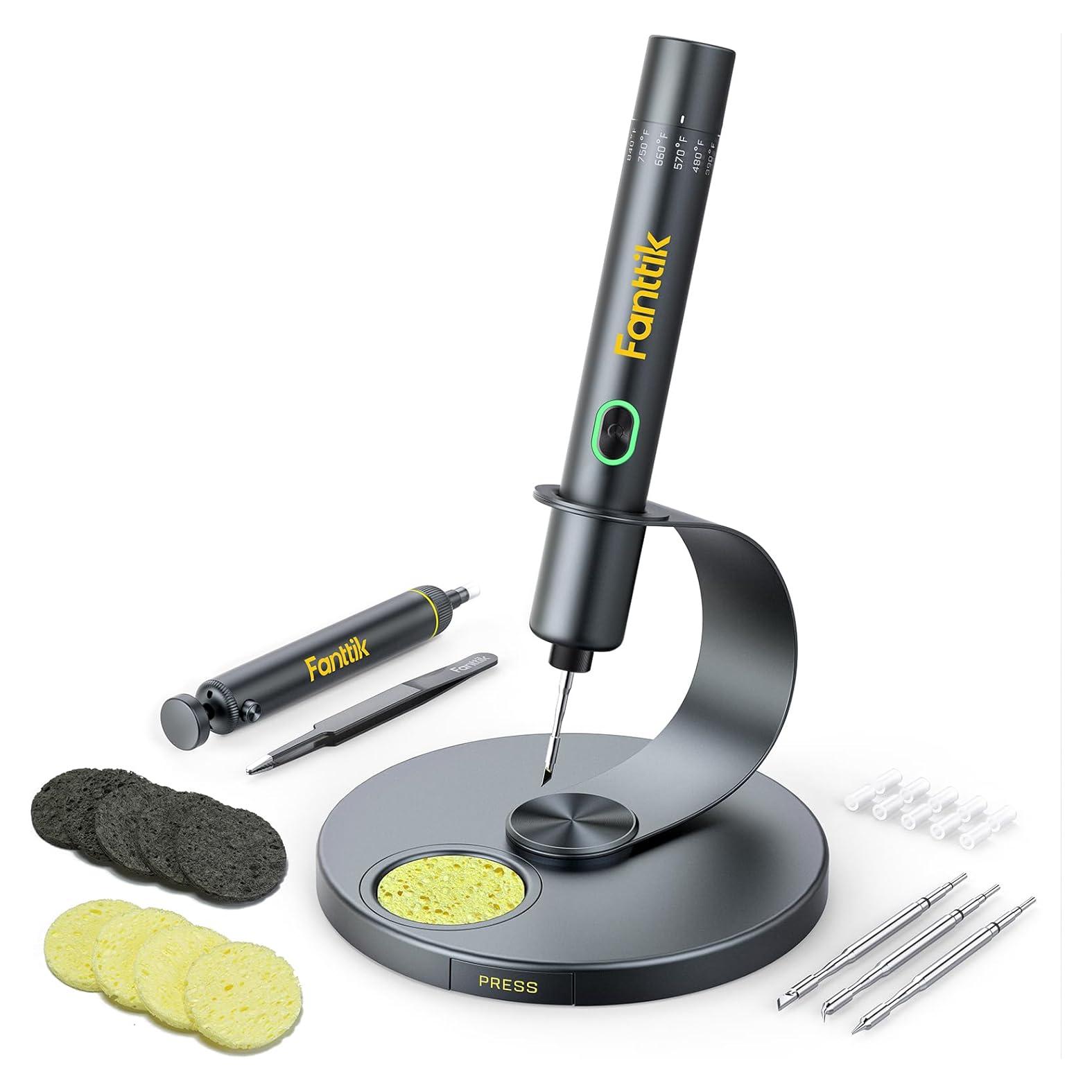 Soldador Inalámbrico Fanttik T1 Max, 4 Puntas, Calor Rápido