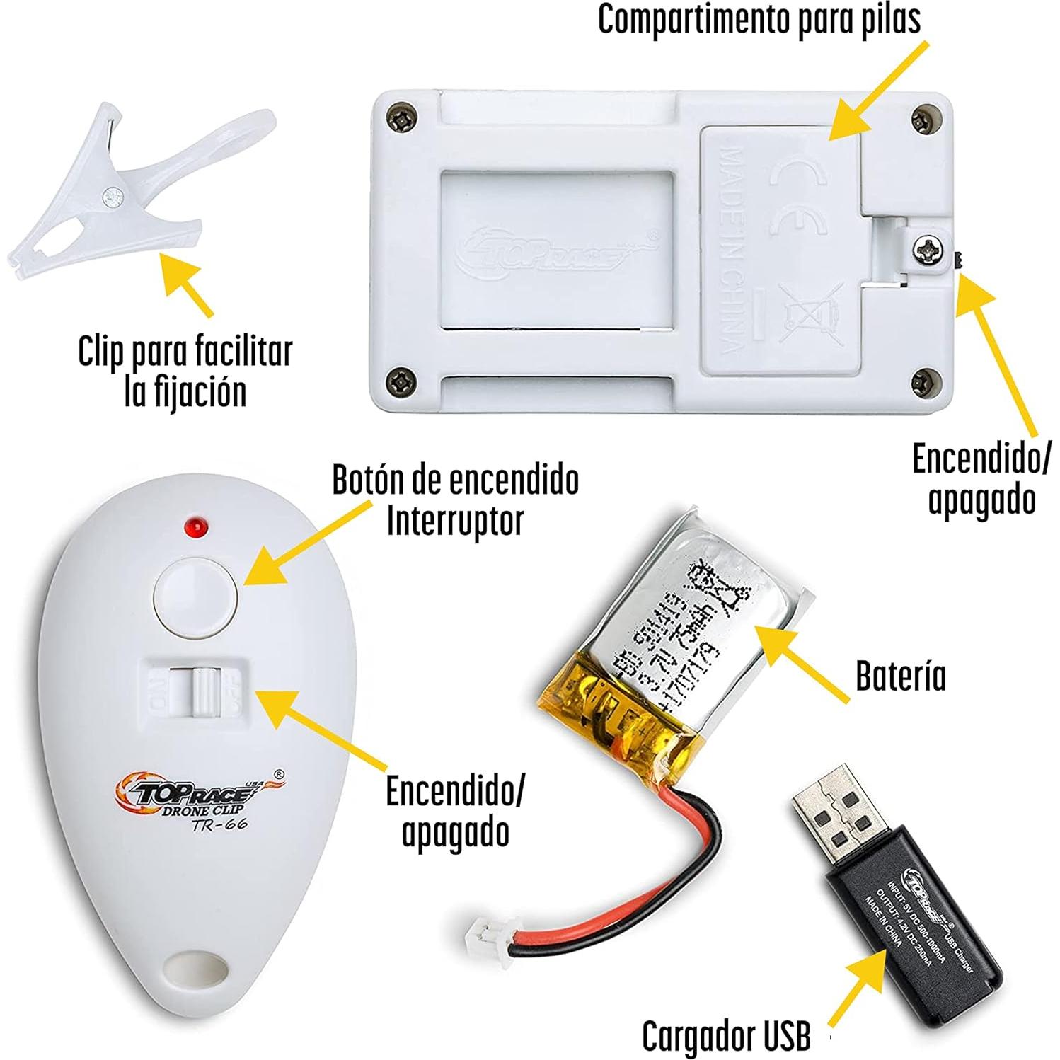 Clip de Drone Top Race TR66 - Lanzador de Objetos 54.86 m