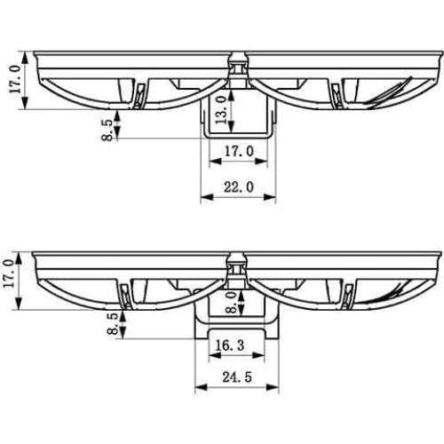 Marcos de Drone Happymodel Mobula8 85mm 2PCS FPV Negro