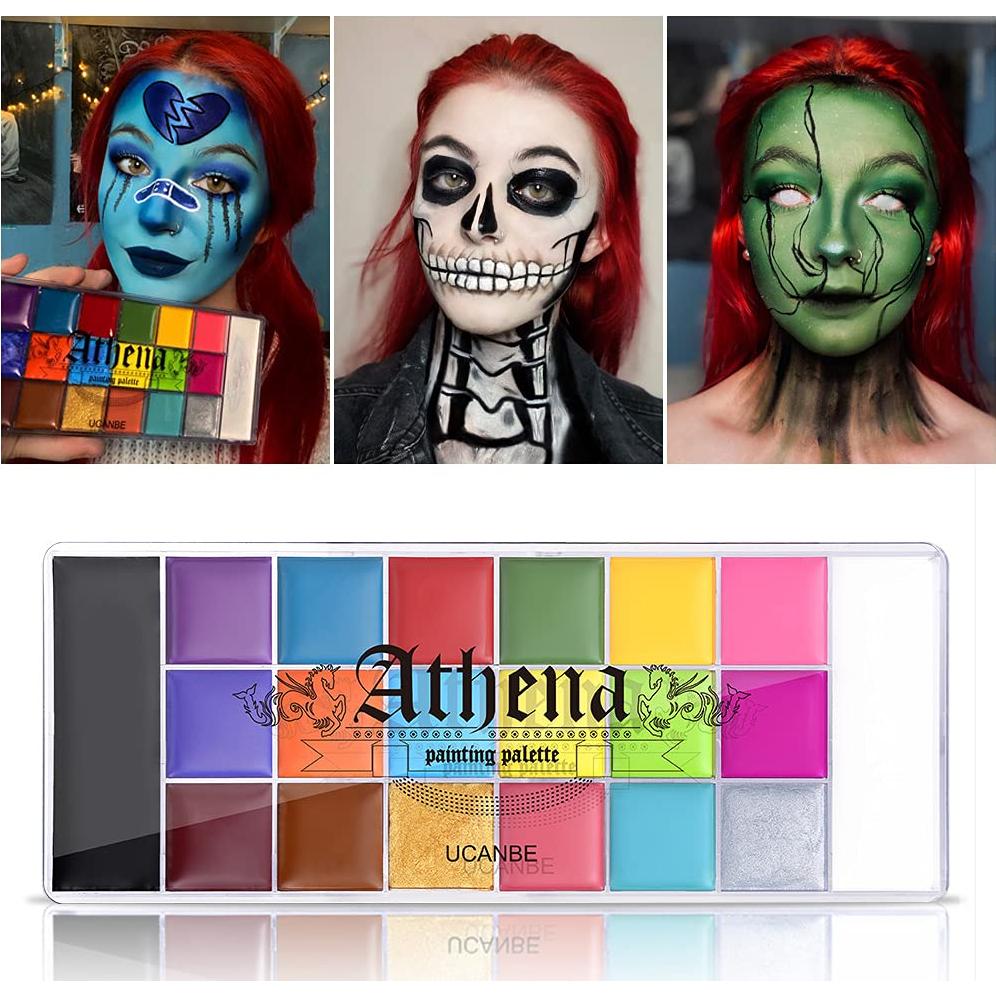 Set de Pintura Facial UCANBE Athena 20 Colores + 10 Pinceles